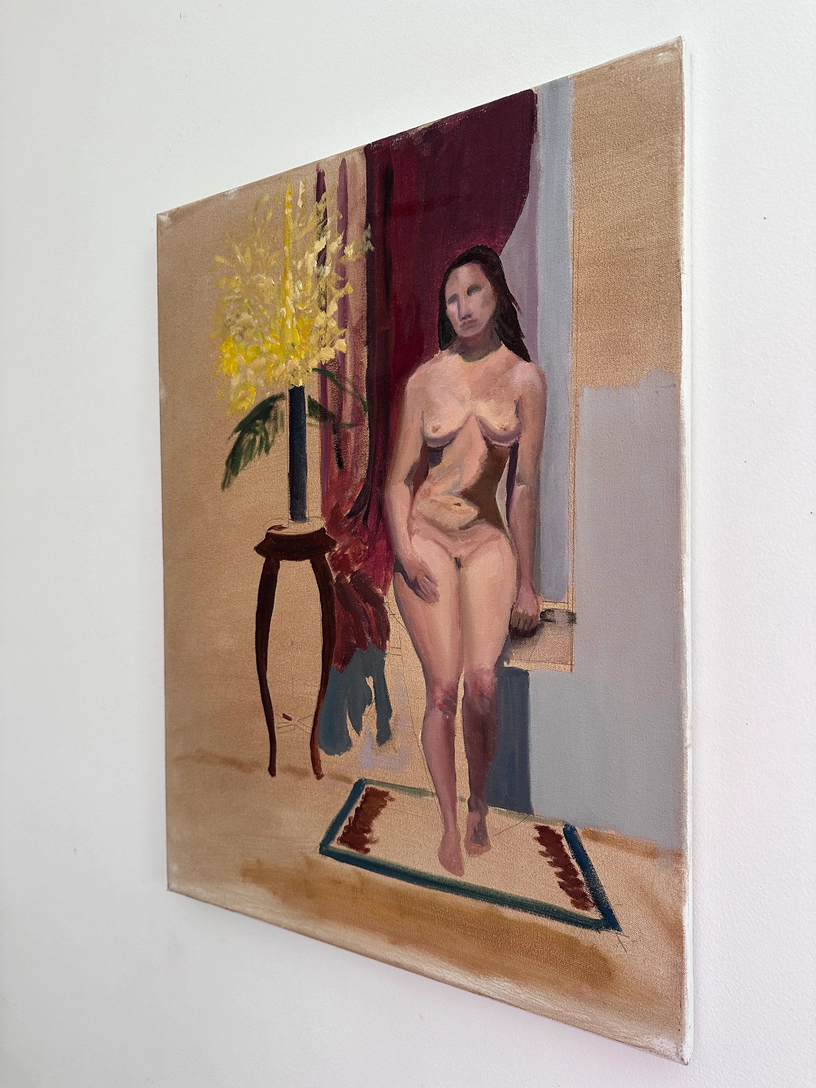 Vintage Nude Portrait Original Art Study - 4