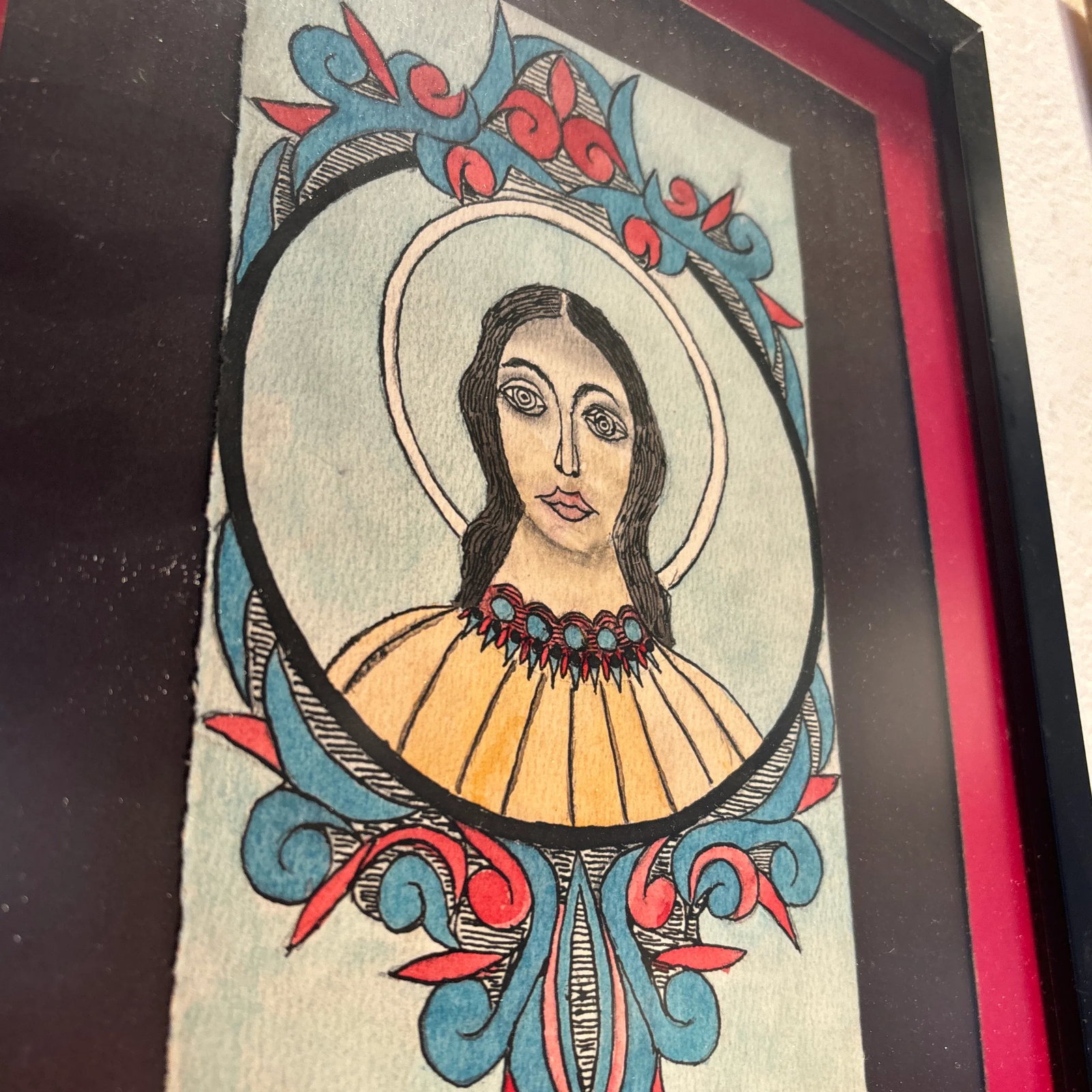 Vintage Framed Religious Outsider Art by Stephen J,M Palmer - 2