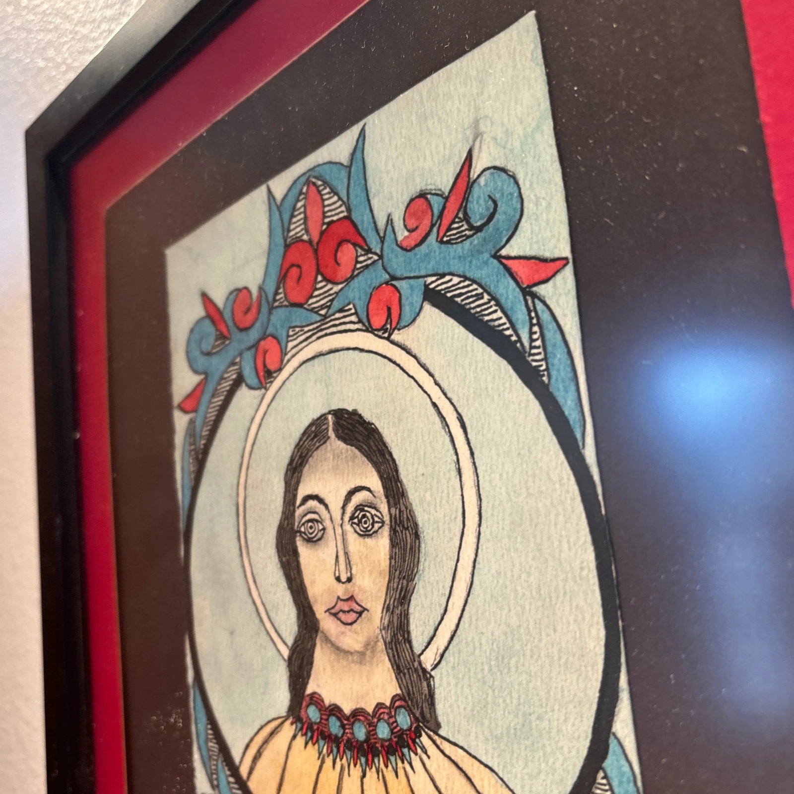 Vintage Framed Religious Outsider Art by Stephen J,M Palmer - 3