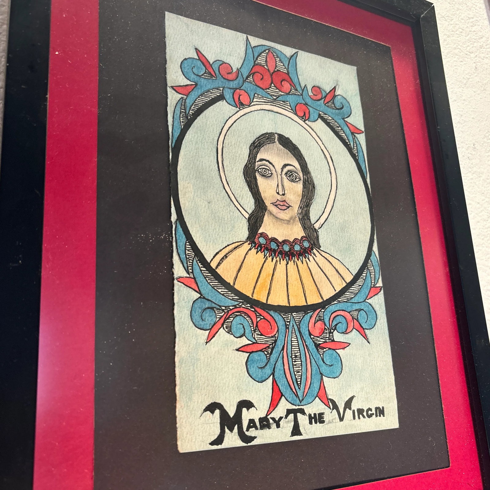 Vintage Framed Religious Outsider Art by Stephen J,M Palmer - 6