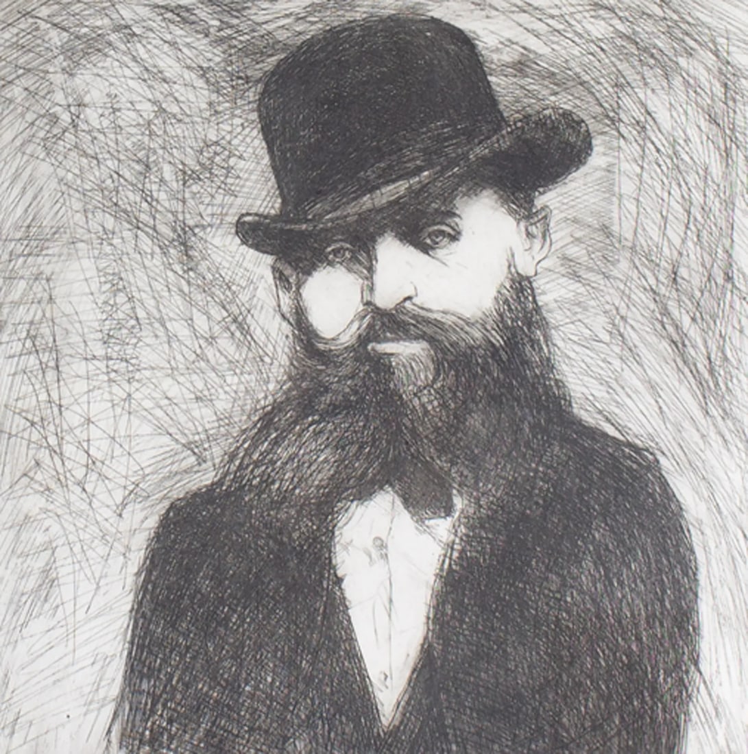 1960s Abstract Portrait Etching by James L. Bruch - 2