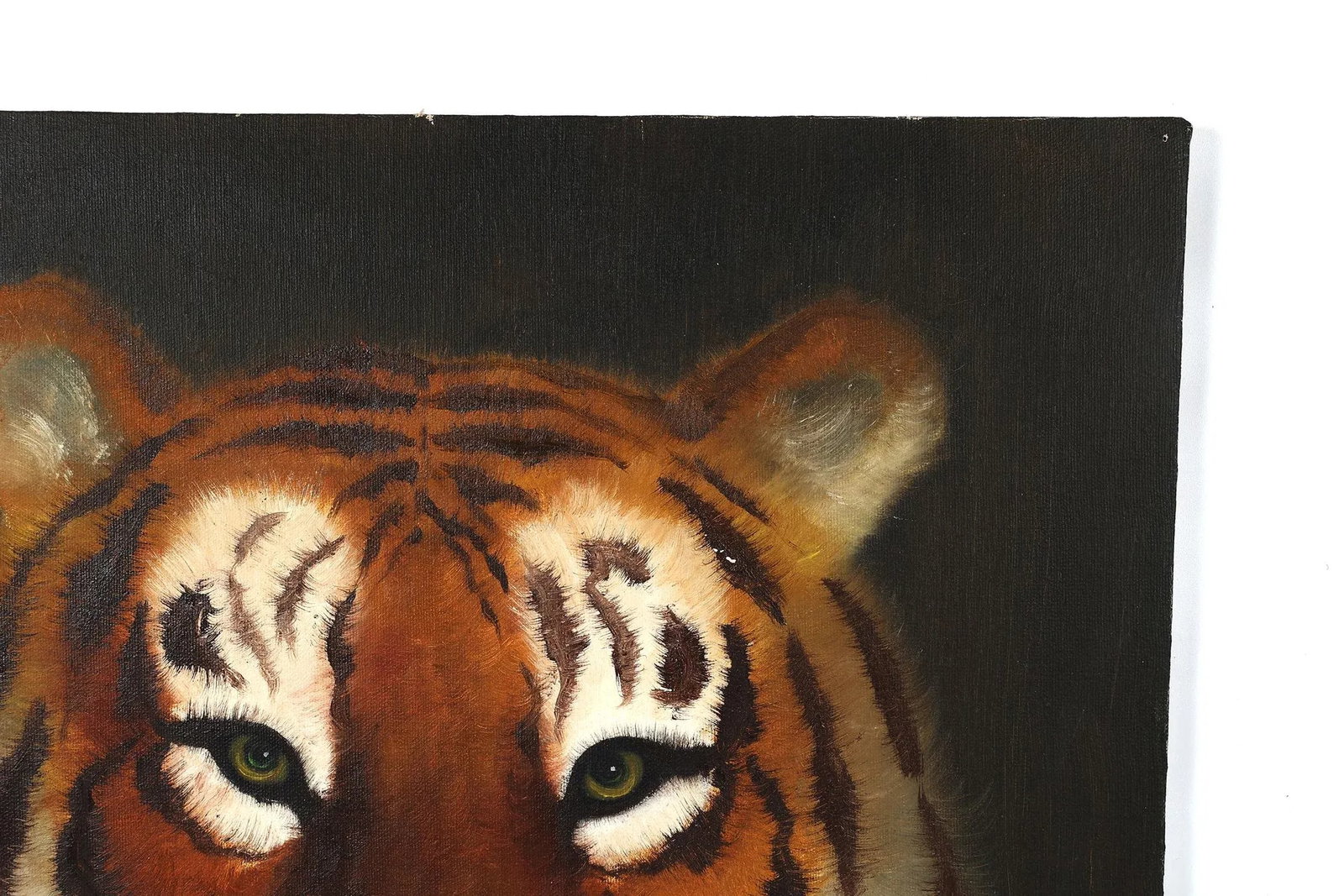 Vintage Original Tiger Painting Oil on Canvas - 4