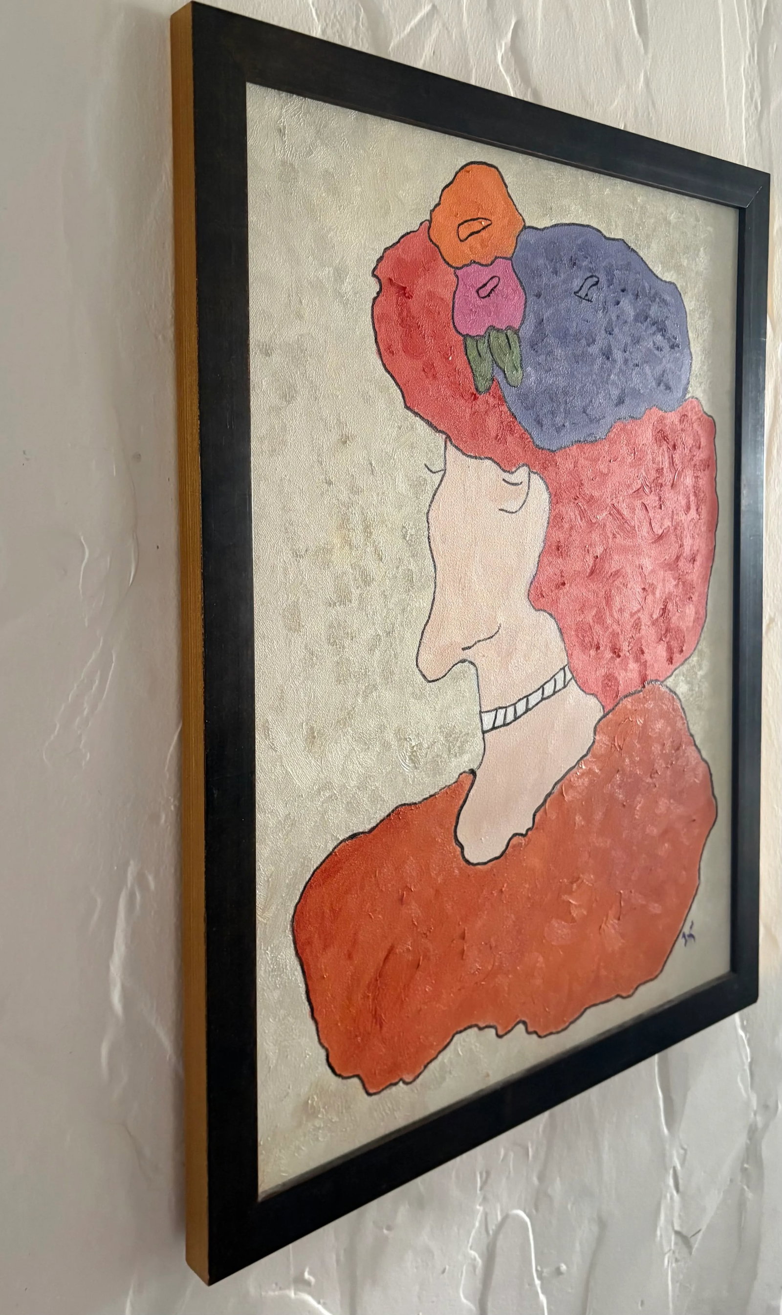 Abstract Portrait Mother-in-Law, Acrylic on Canvas, Signed by Artist - 2