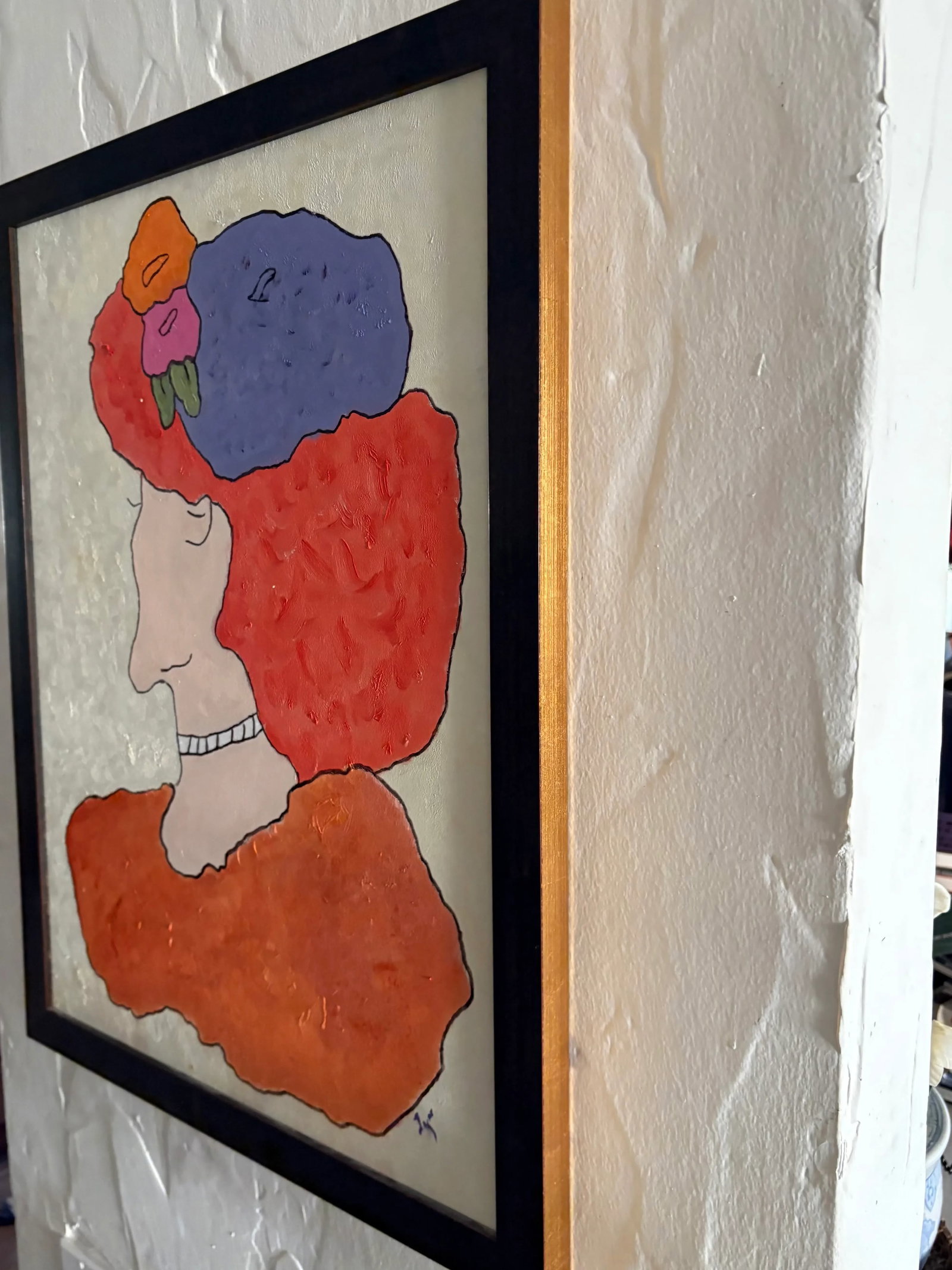 Abstract Portrait Mother-in-Law, Acrylic on Canvas, Signed by Artist - 4