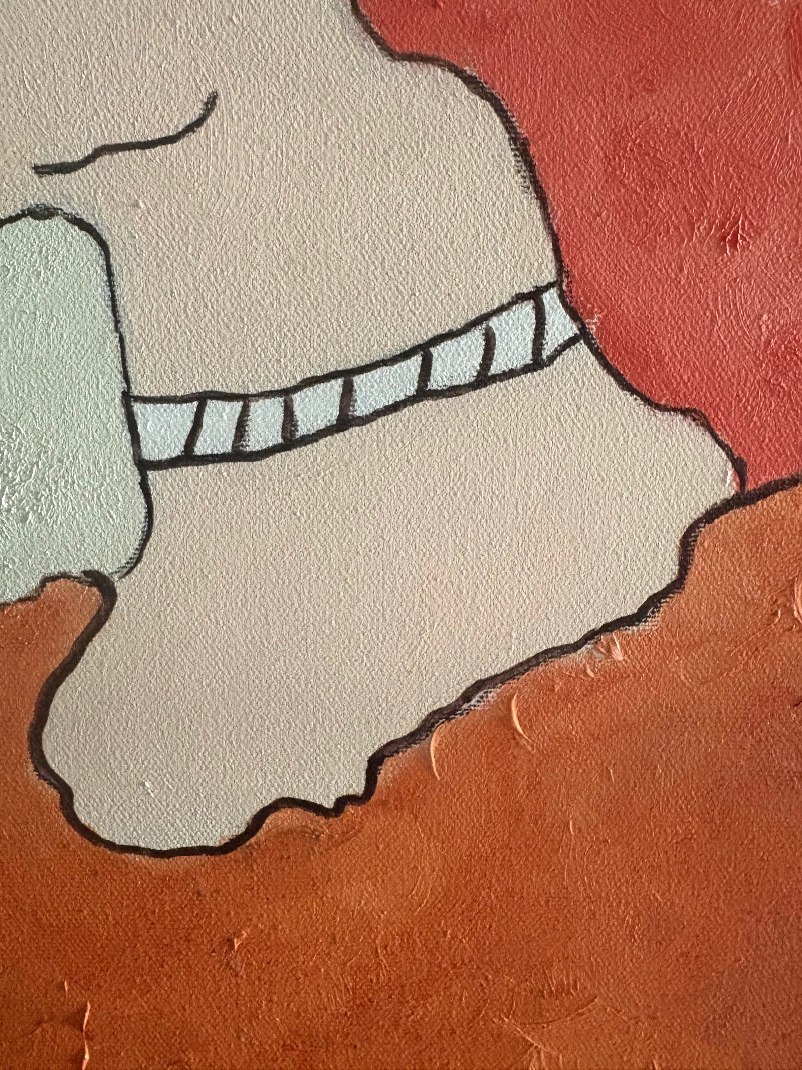 Abstract Portrait Mother-in-Law, Acrylic on Canvas, Signed by Artist - 7
