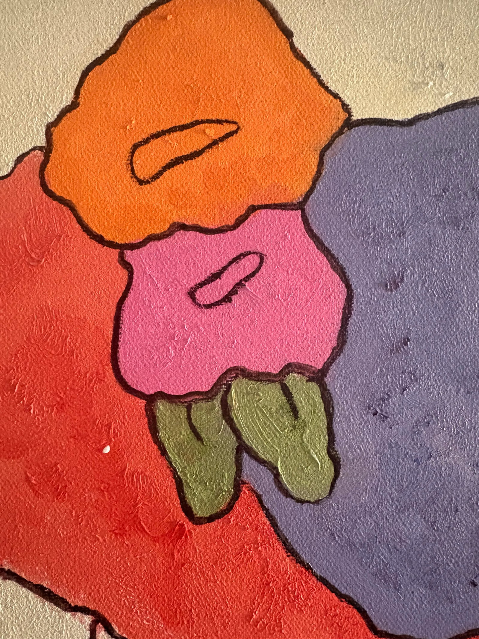 Abstract Portrait Mother-in-Law, Acrylic on Canvas, Signed by Artist - 8