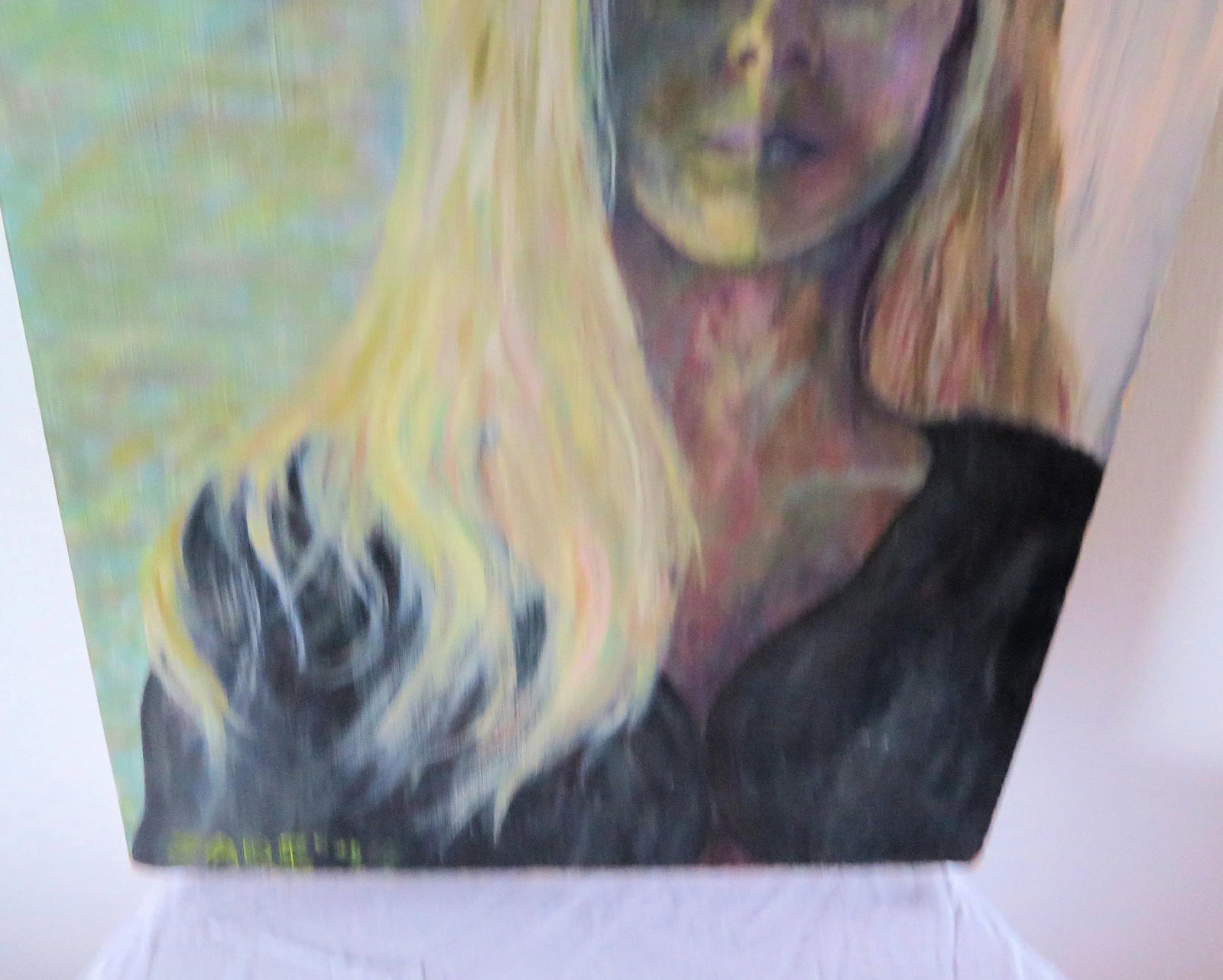 Portrait of a Young Beach Blonde Girl, Signed Jade '79 - 3