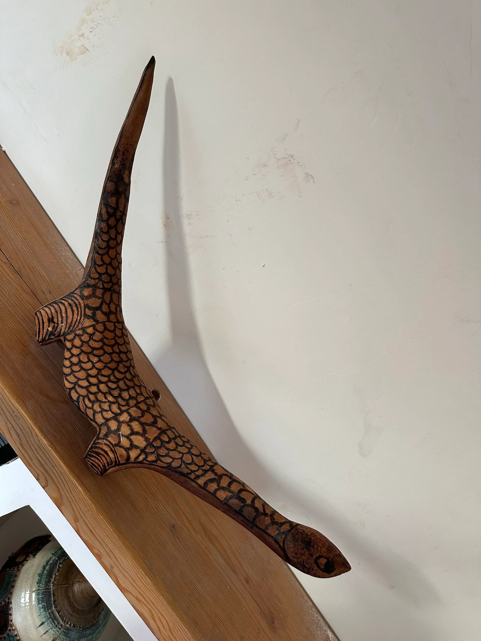 Mid 20th Century Wooden Australia Aboriginal Large Sculpture - 5
