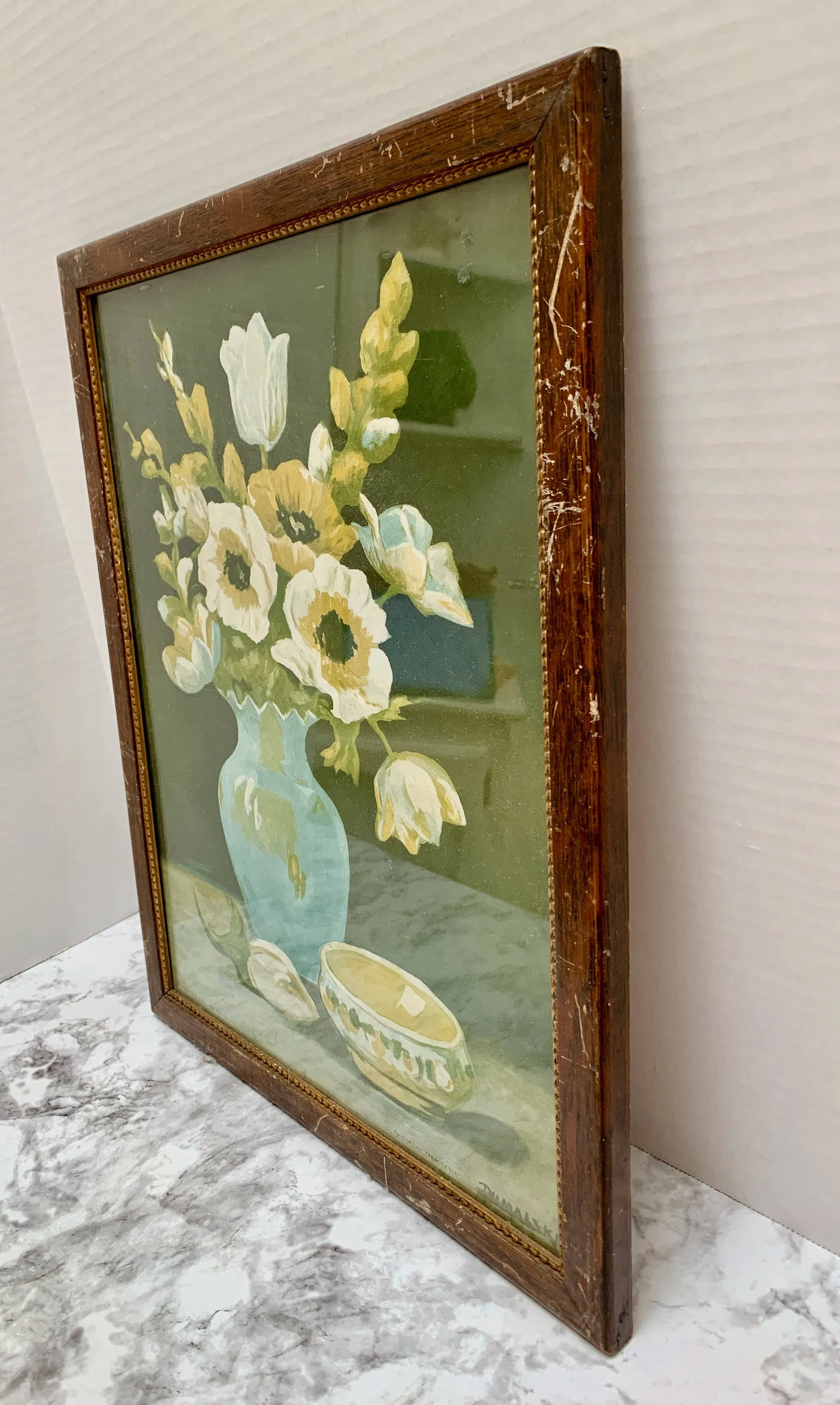 Vintage Rustic Limited Edition Framed Print of a Bouquet of Flowers - 3