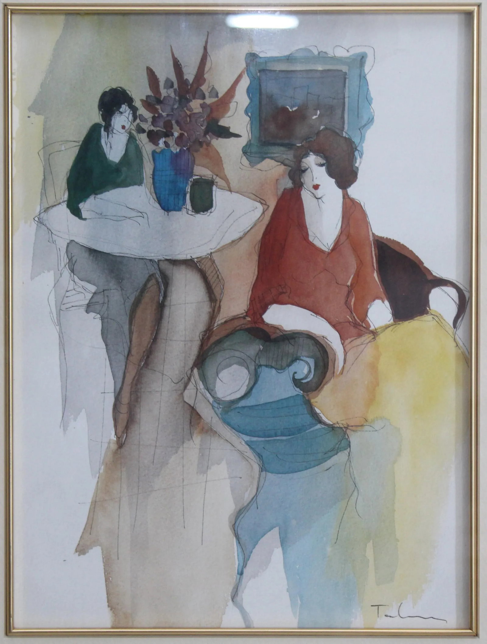 Framed Itzchak Tarkay Prints - A Pair - 7