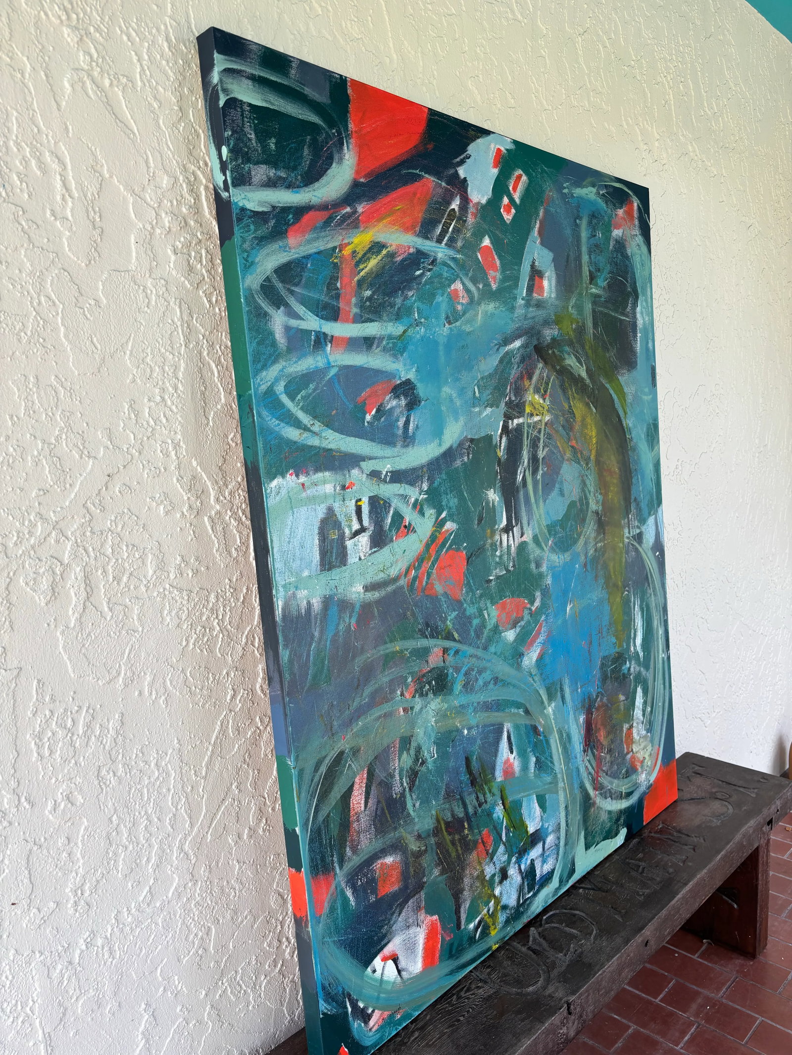 "Turmoil" Original, Acrylic, Abstract Painting by Linda McDonough - 2