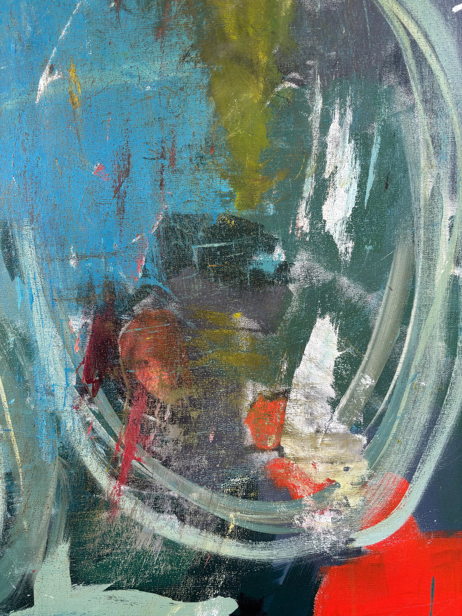 "Turmoil" Original, Acrylic, Abstract Painting by Linda McDonough - 5