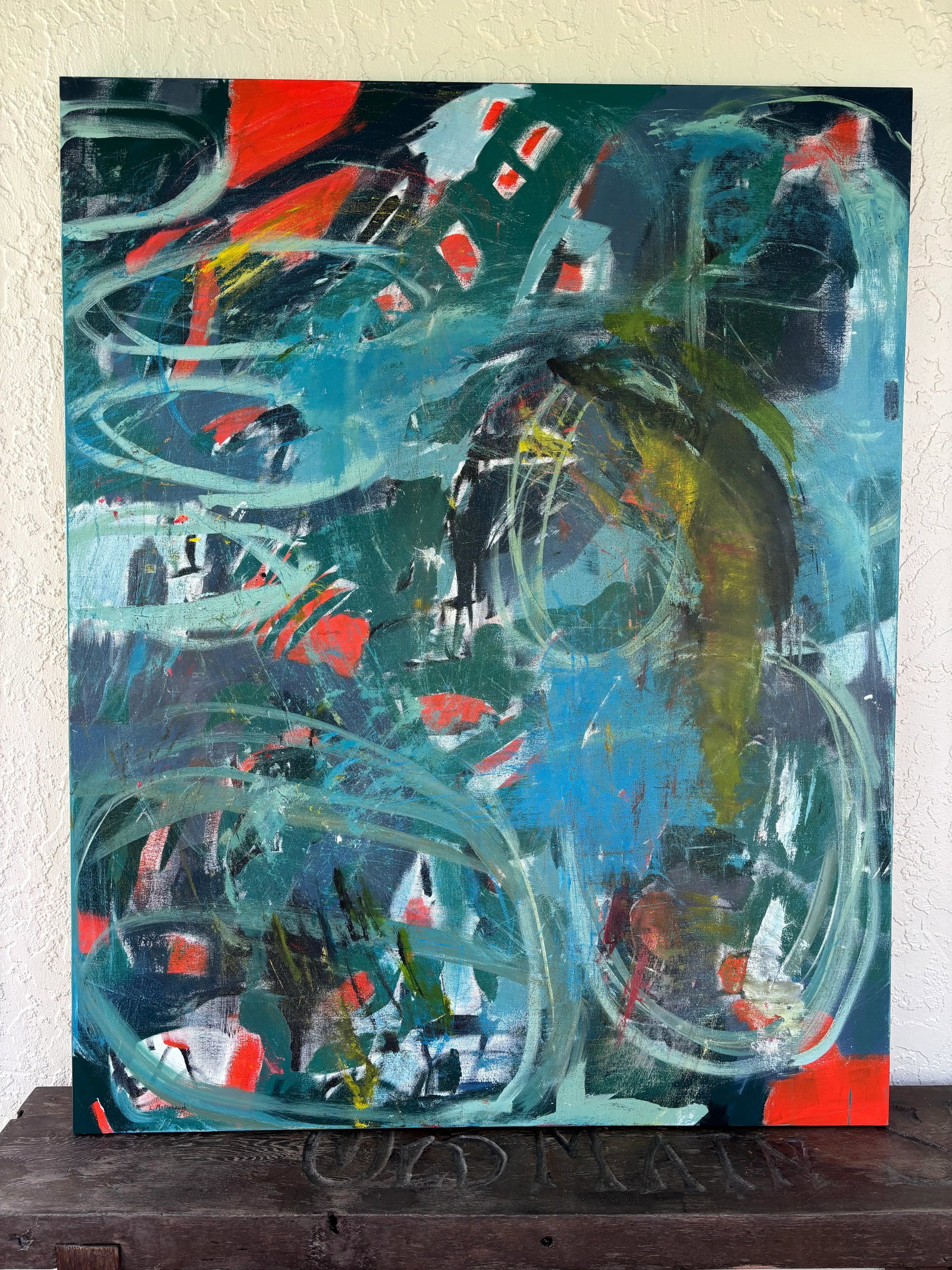 "Turmoil" Original, Acrylic, Abstract Painting by Linda McDonough - 8