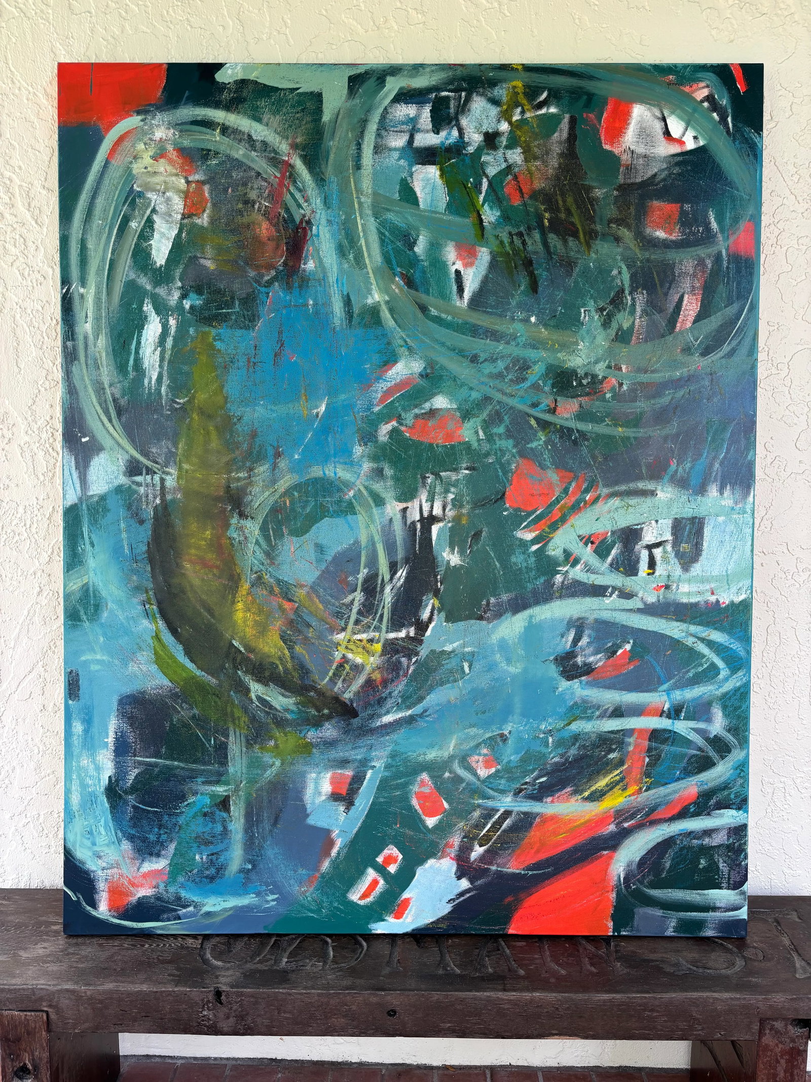 "Turmoil" Original, Acrylic, Abstract Painting by Linda McDonough - 9