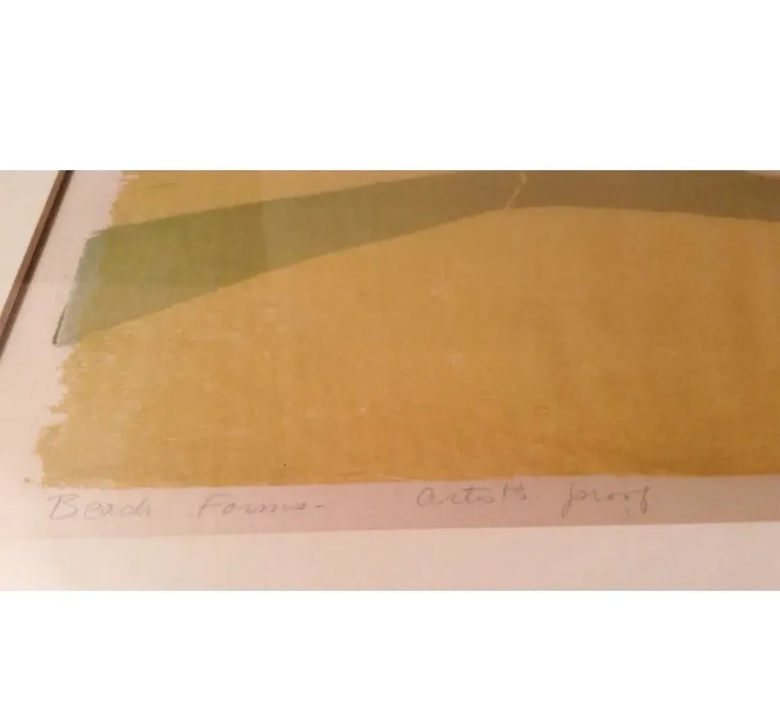 Framed Abstract Print Titled "Beach Forms" by Listed Artist Edie (Edythe) Sheldon (1921-2017) - 7