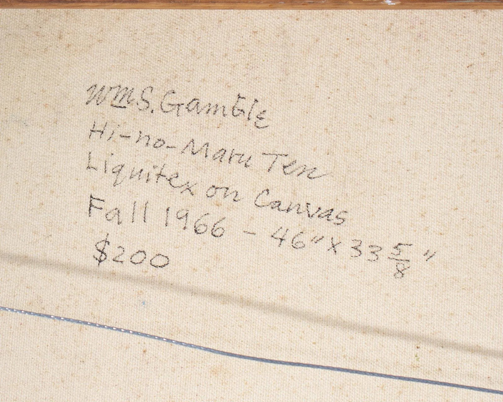 1966 "Hi-No-Maru Ten" Acrylic on Canvas Painting by William S. Gamble - 8