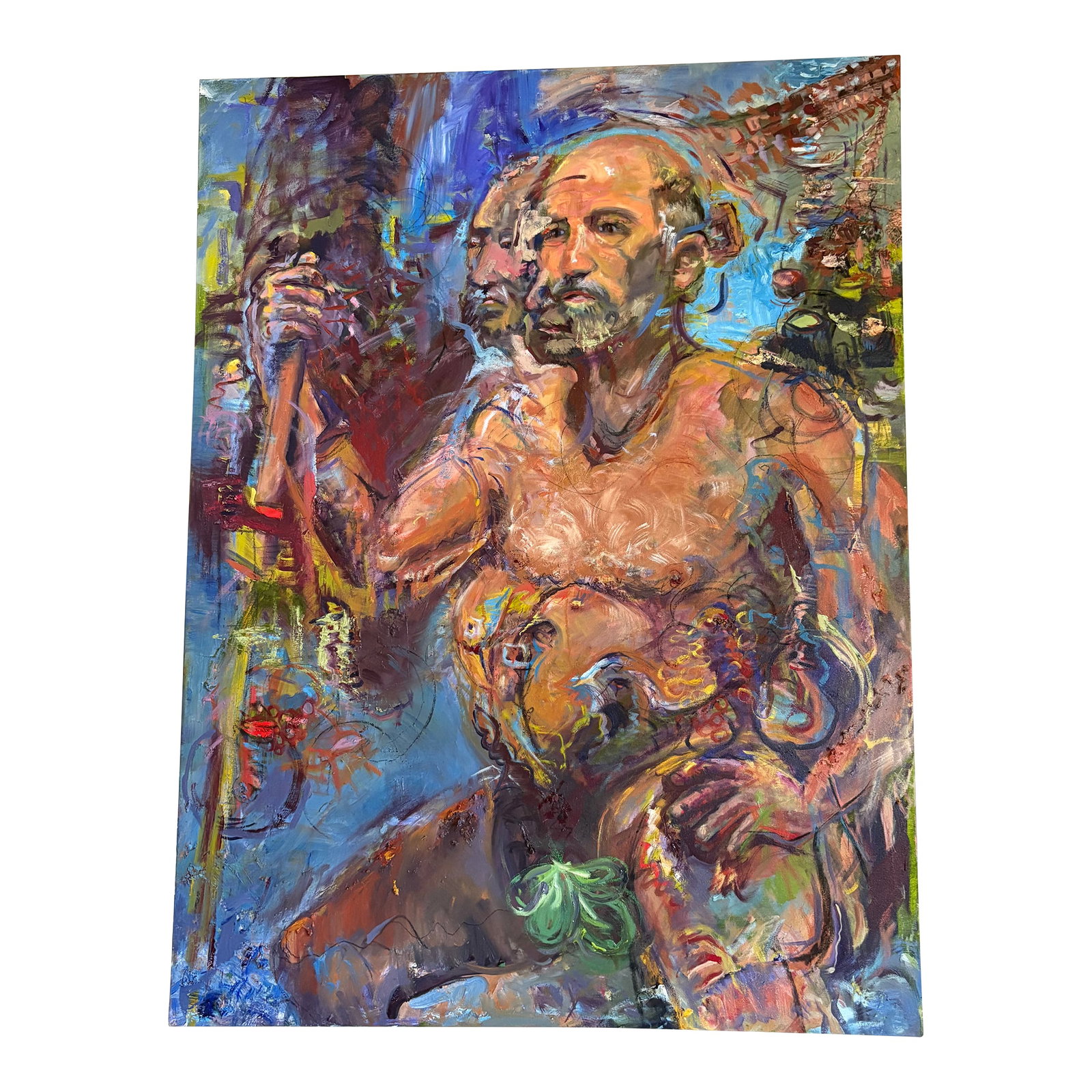The Emperor's New Clothes, Original Oil Paintings, Life-Size Art: Emperor's New Clothes, Original Oil Painting, Life Size, 36"x48", Canvas Fig leave nude figure. Want-to-be-King. Caesar. No kings. As seen in galleries in CA, FL, MO & KS. Worldwide buyers, including