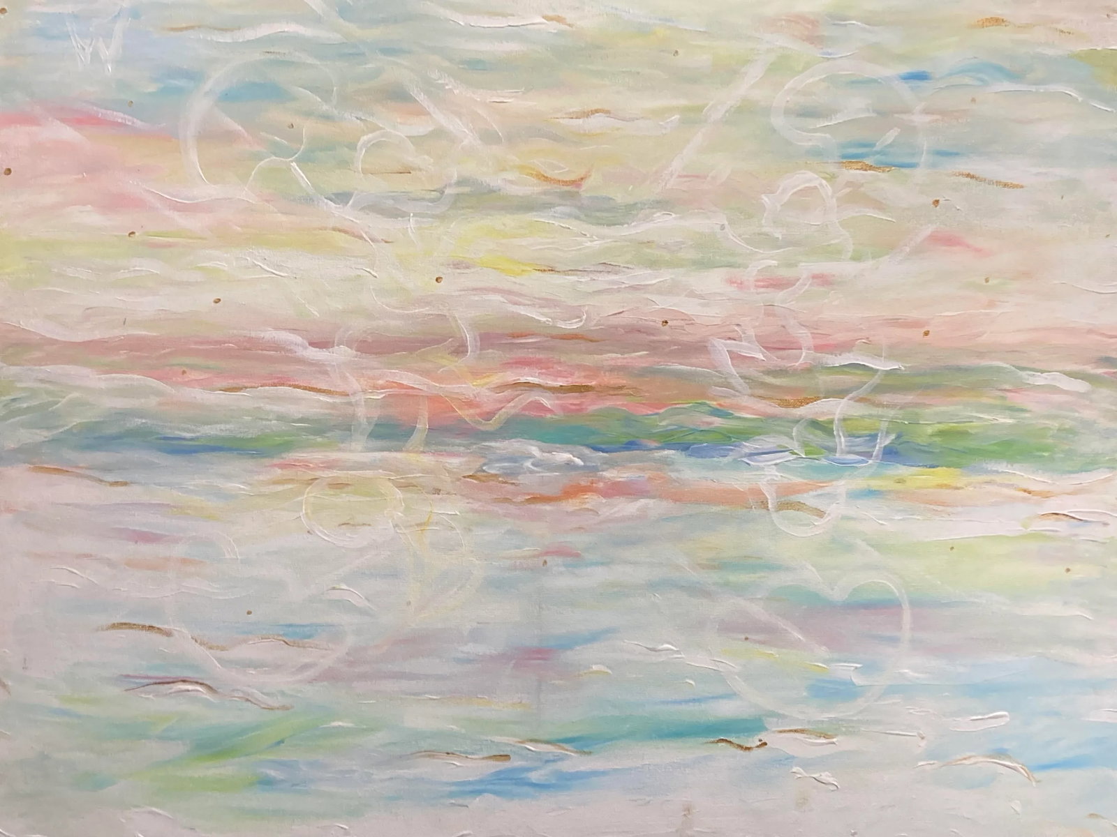 "Loving Cascades" Abstract Giclee Canvas Print by New Orleans Louisiana Painting Mina Zavala Lanzas, - 2