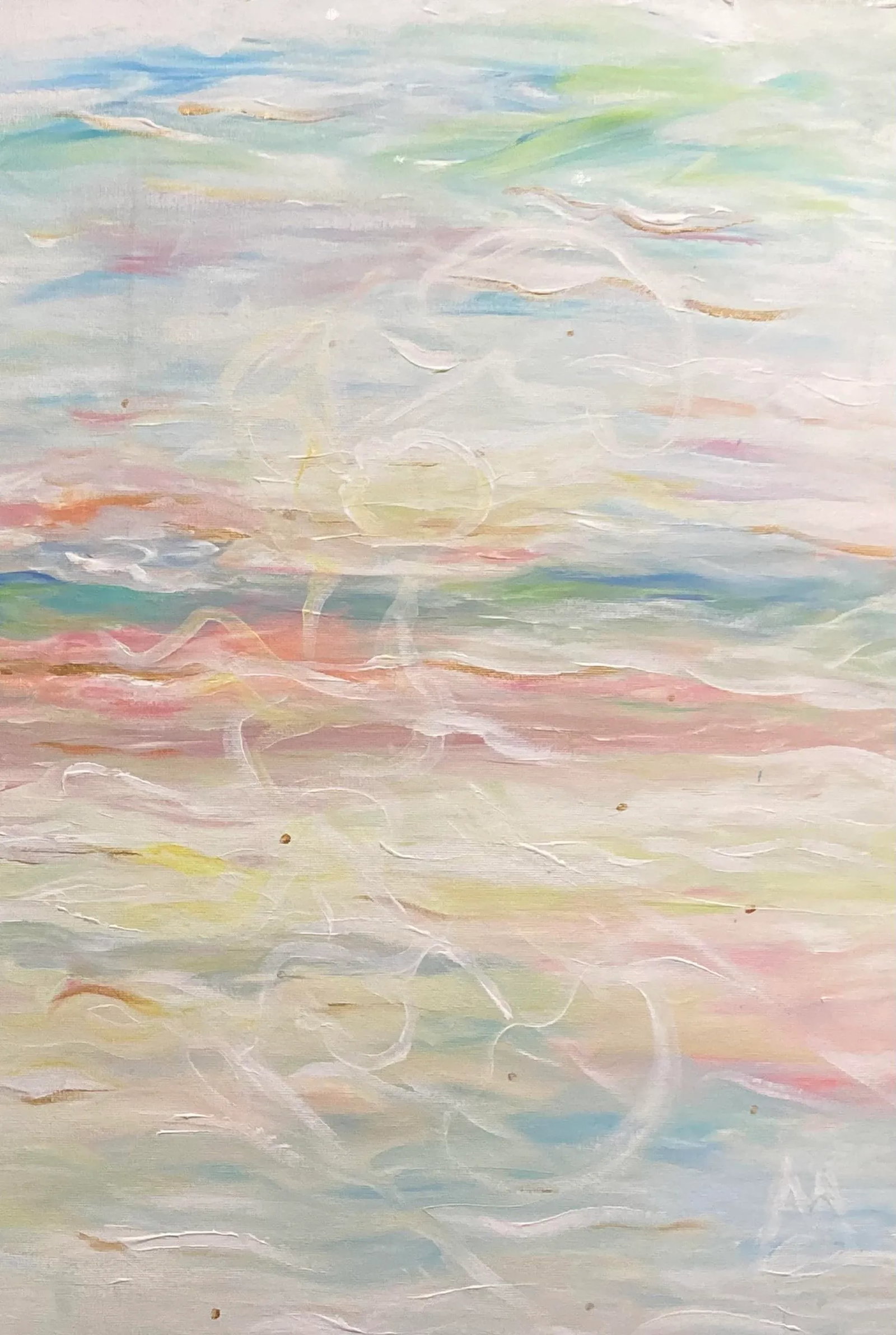 "Loving Cascades" Abstract Giclee Canvas Print by New Orleans Louisiana Painting Mina Zavala Lanzas, - 3