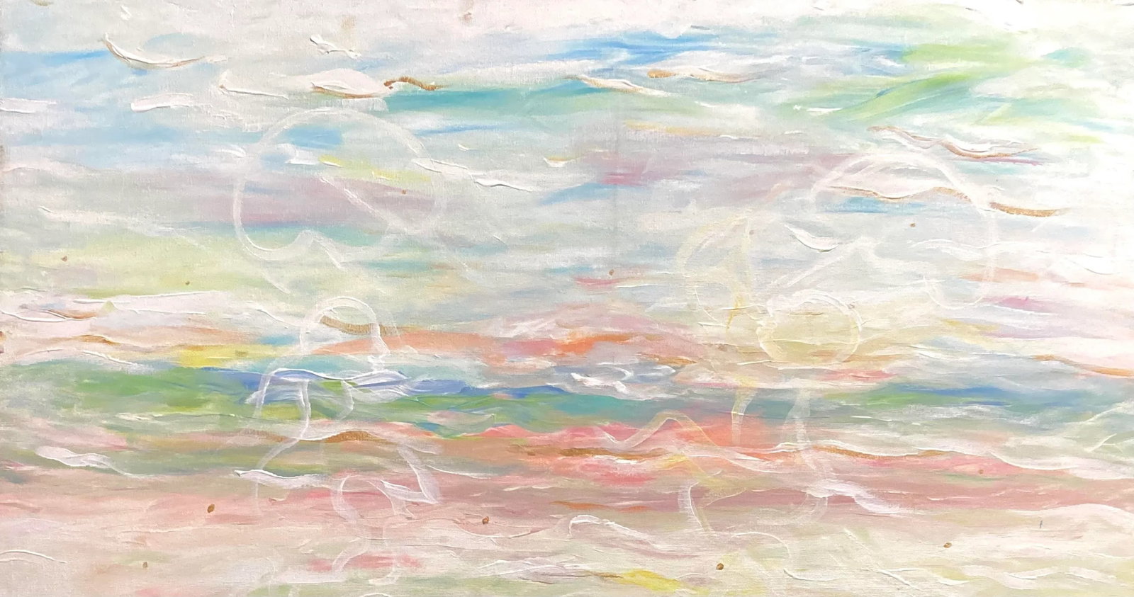 "Loving Cascades" Abstract Giclee Canvas Print by New Orleans Louisiana Painting Mina Zavala Lanzas, - 4