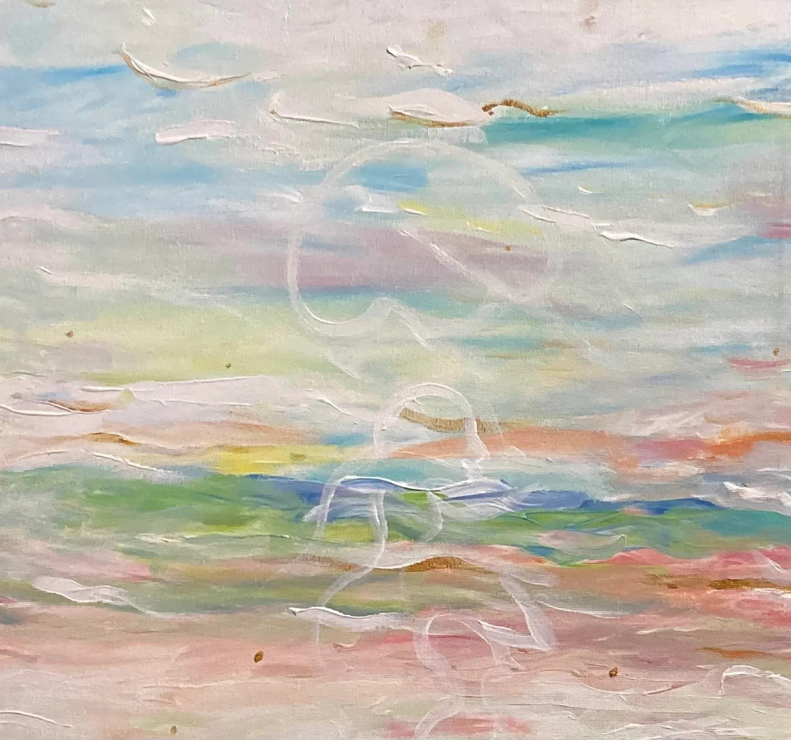 "Loving Cascades" Abstract Giclee Canvas Print by New Orleans Louisiana Painting Mina Zavala Lanzas, - 5