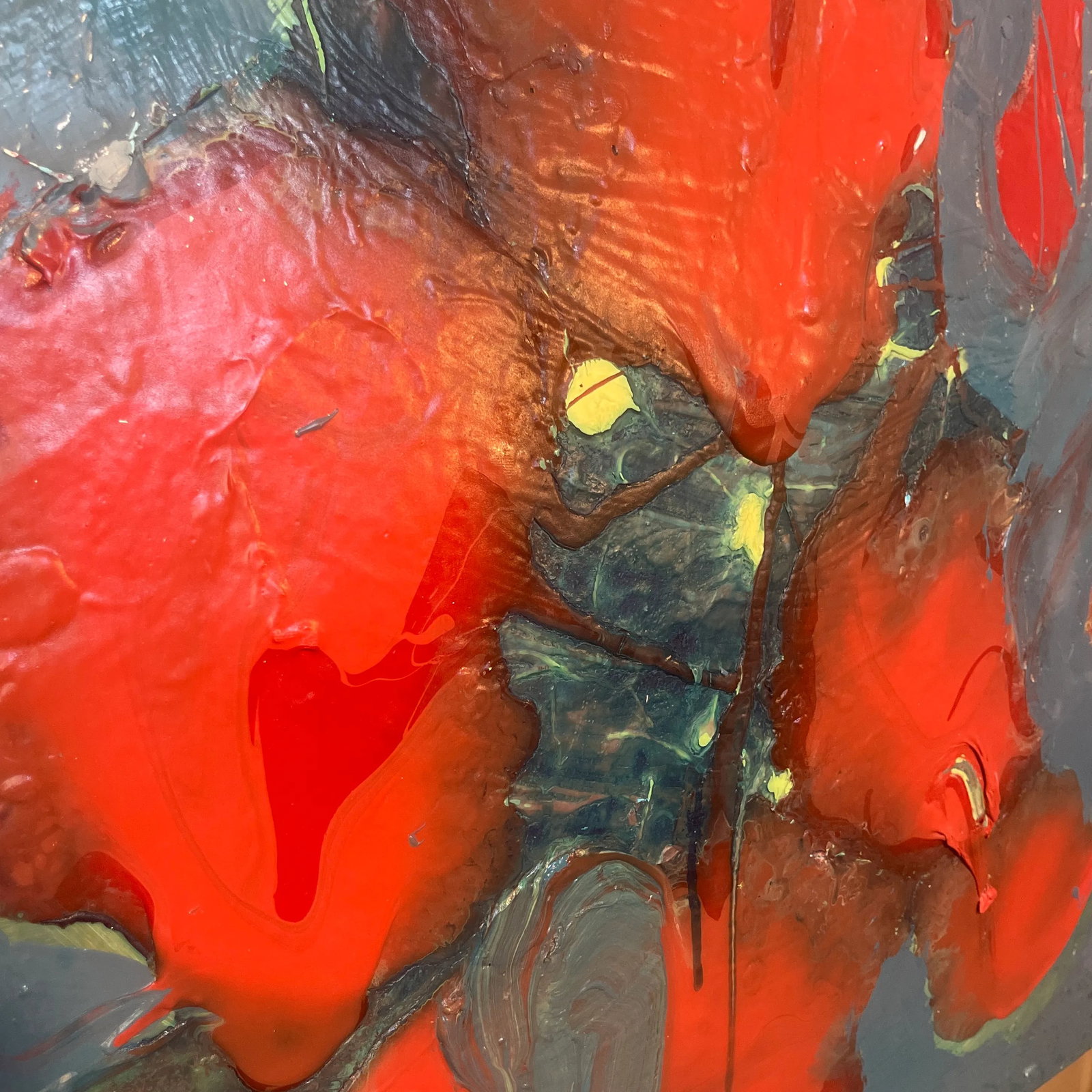"Rino", 36x36 In. Mid Century Modern, Abstract, Multi-Directional - 2