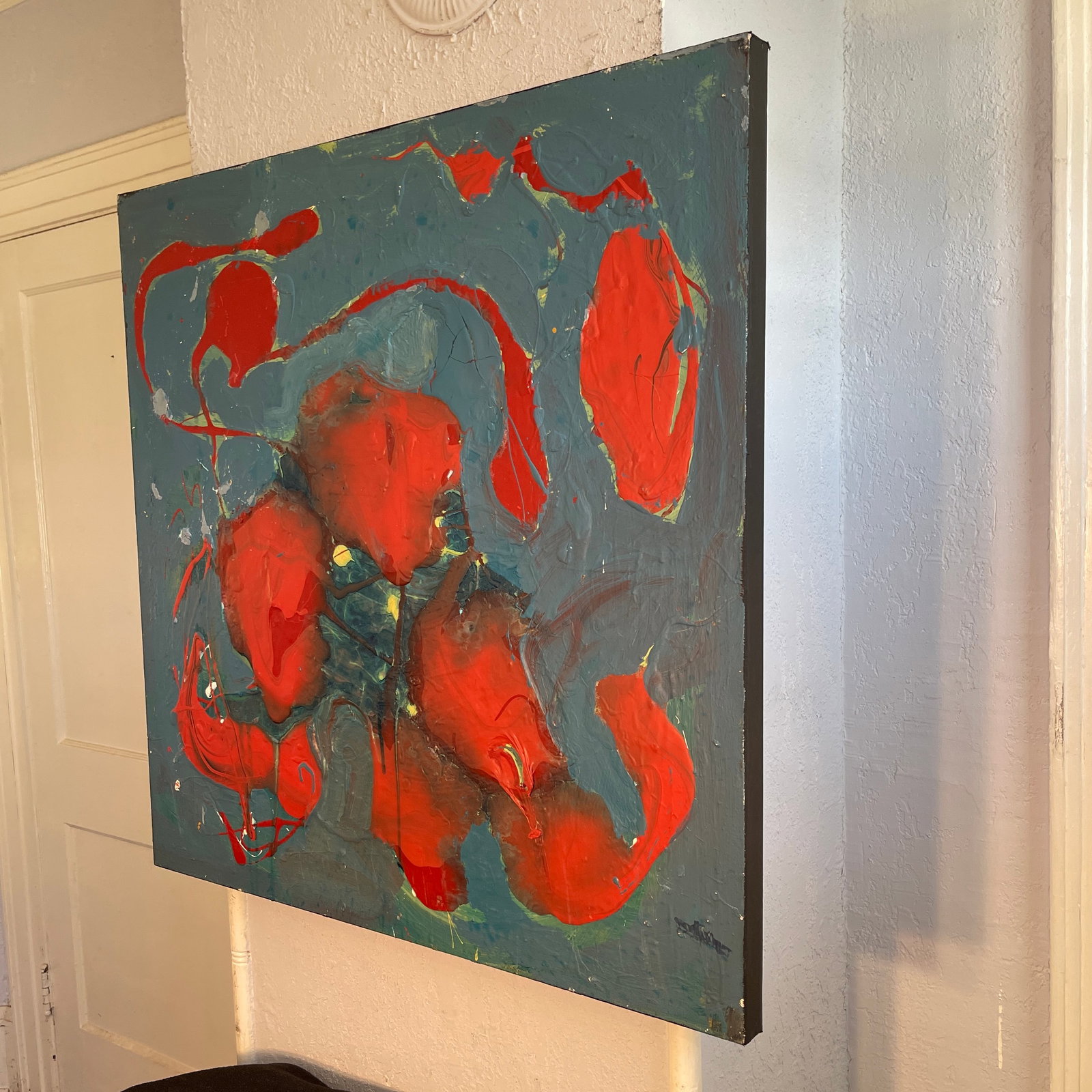 "Rino", 36x36 In. Mid Century Modern, Abstract, Multi-Directional - 4