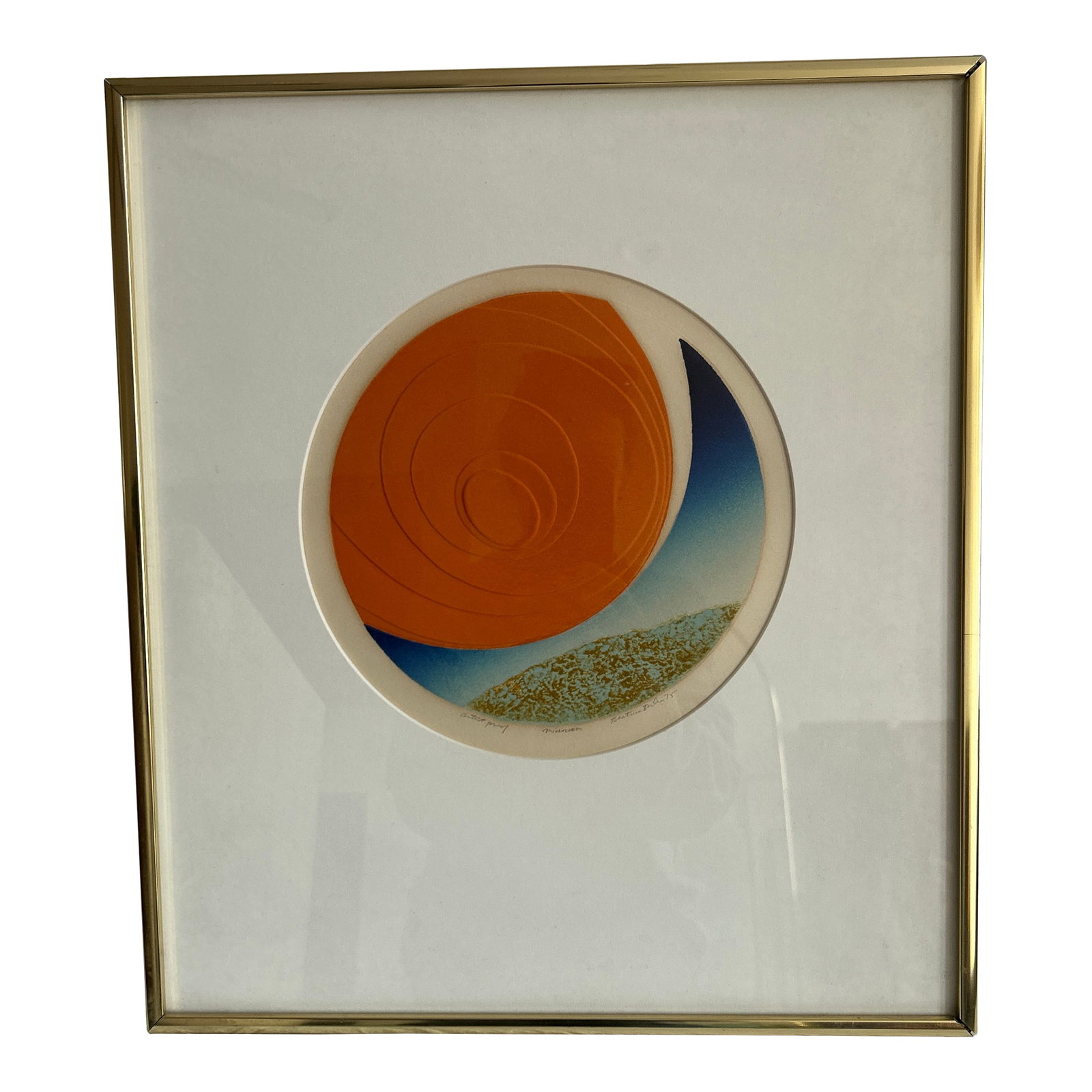 Original Artist Proof Beatrice Berlin 1975: Great graphic print from Philadelphia based artist Beatrice Berlin (1922-1999). ia. She studied at the Moore College of Art, the Fleischer Art Memorial, and the Philadelphia College of Art, as well