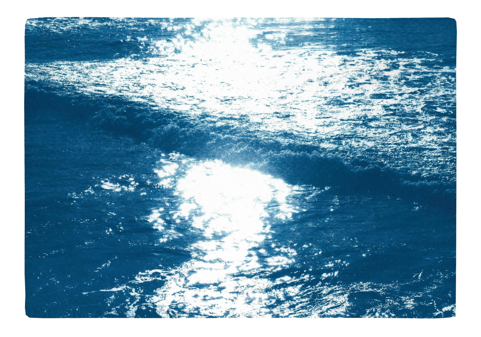 2020 Cyanotype "Pacific Sunset Waves" by Kind of Cyan (1 of 12)