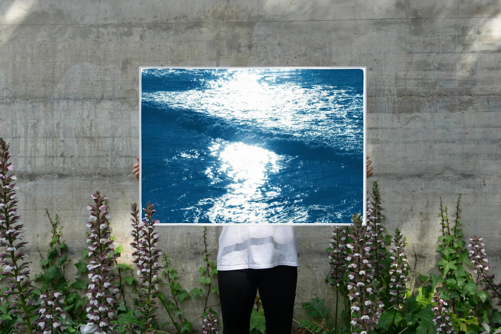 2020 Cyanotype "Pacific Sunset Waves" by Kind of Cyan - 3