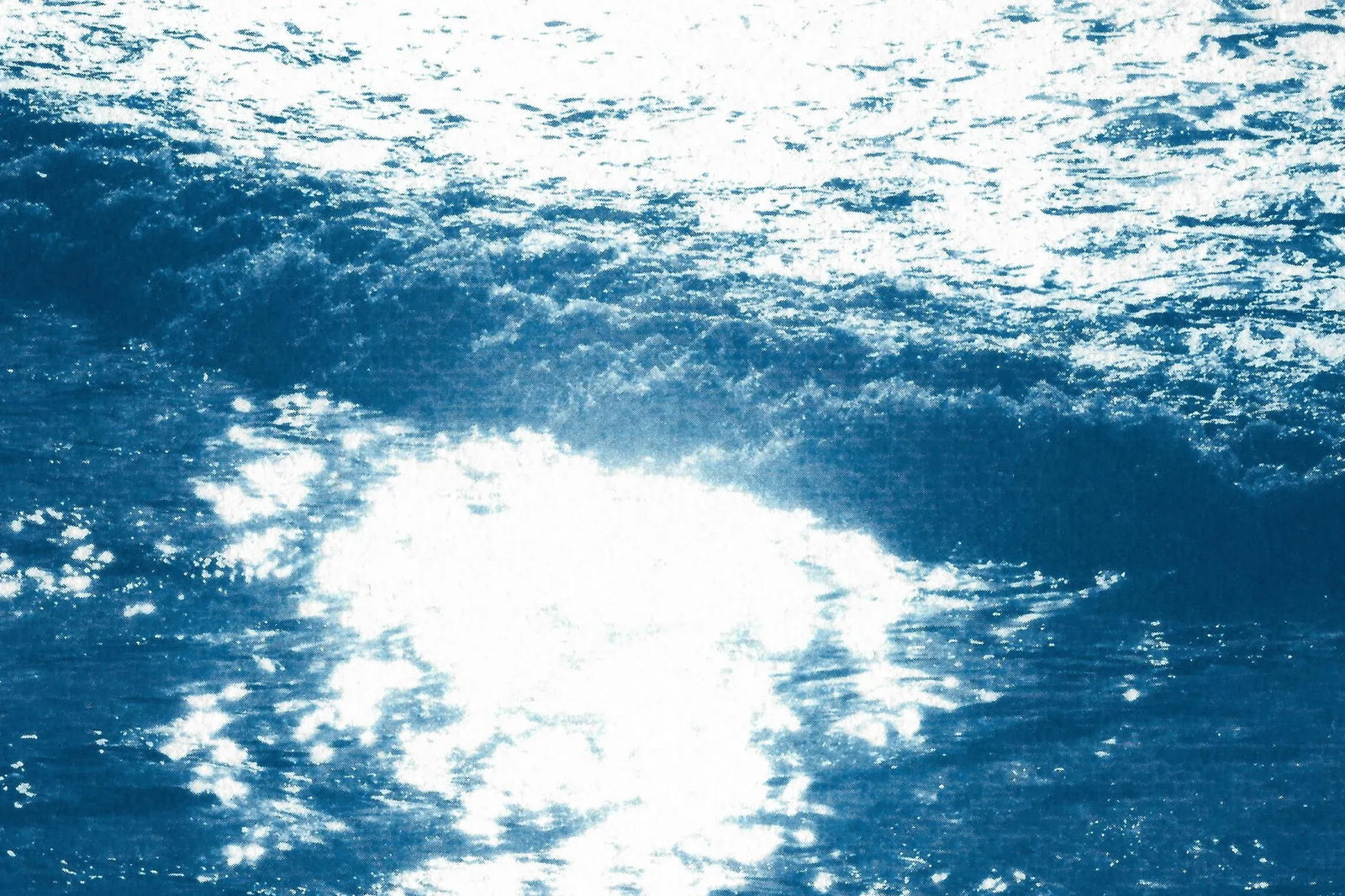 2020 Cyanotype "Pacific Sunset Waves" by Kind of Cyan - 5
