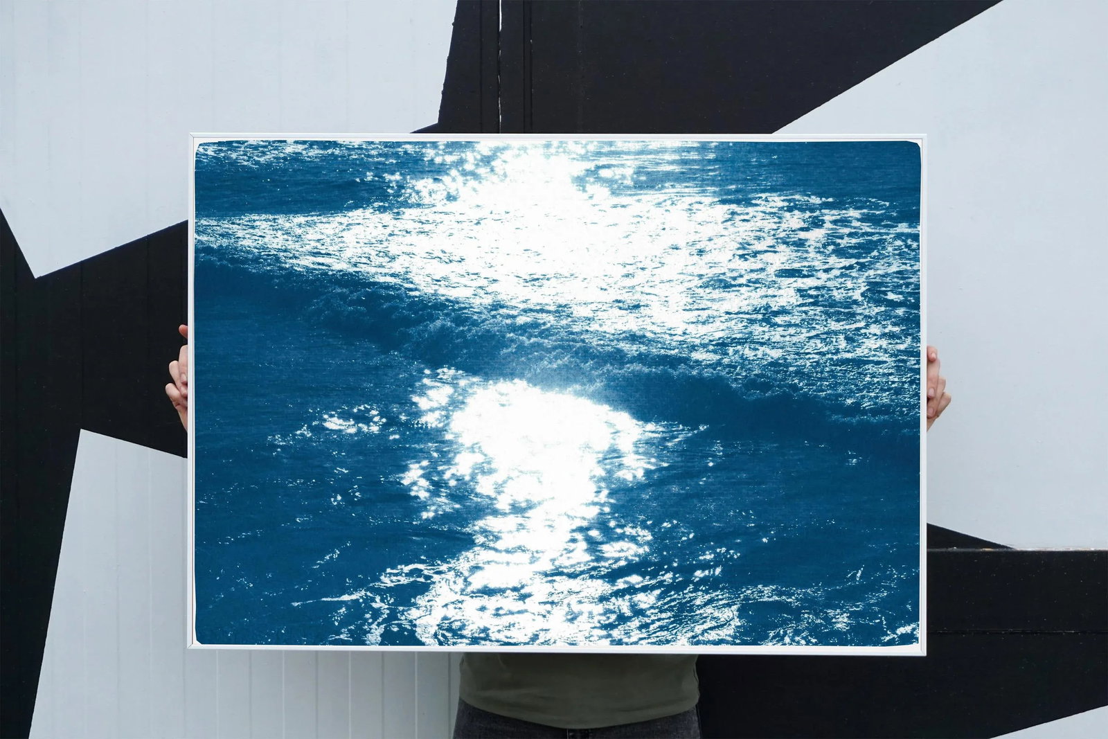 2020 Cyanotype "Pacific Sunset Waves" by Kind of Cyan - 6