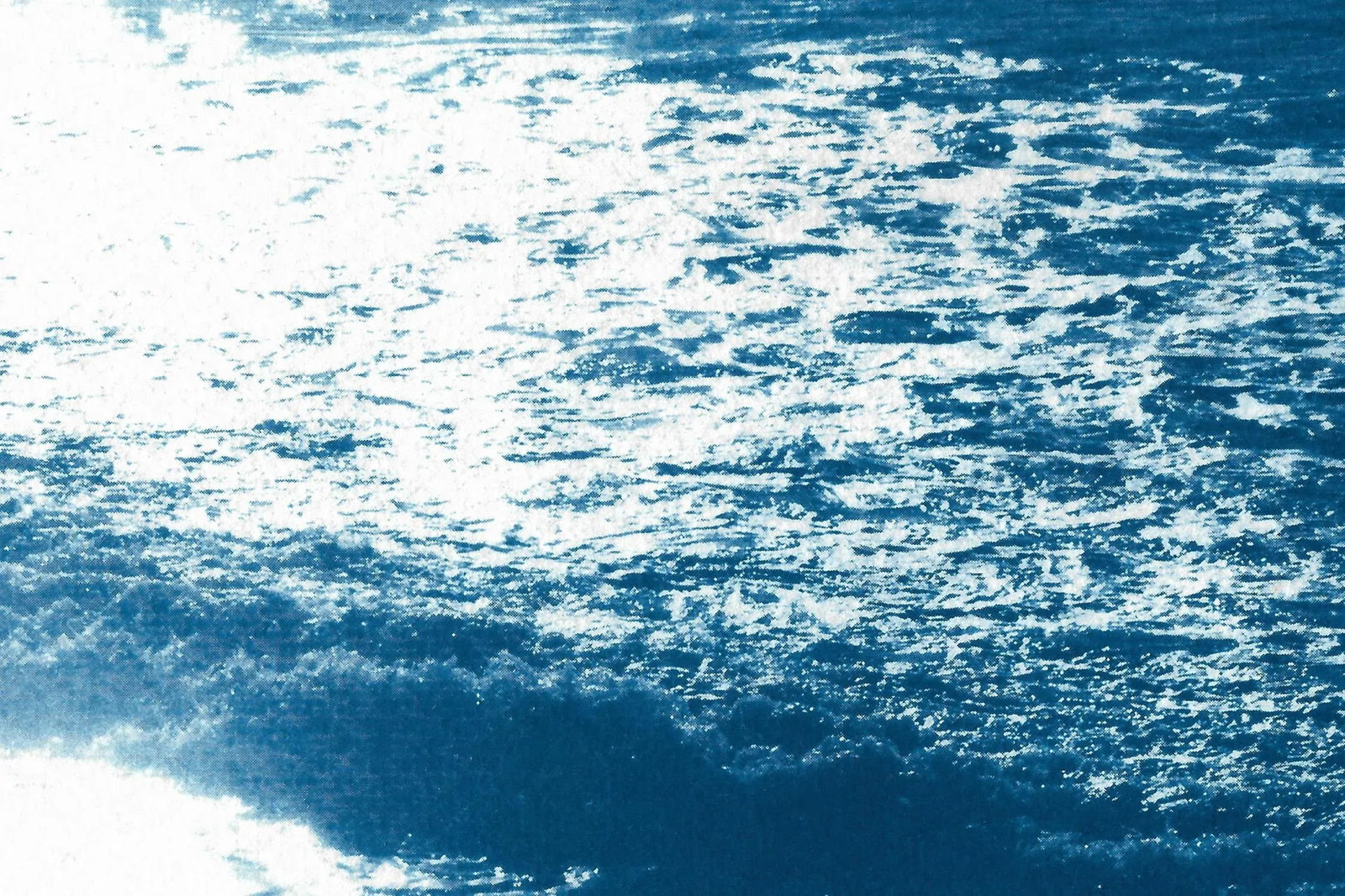 2020 Cyanotype "Pacific Sunset Waves" by Kind of Cyan - 7