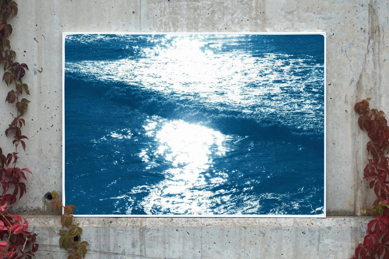 2020 Cyanotype "Pacific Sunset Waves" by Kind of Cyan - 8