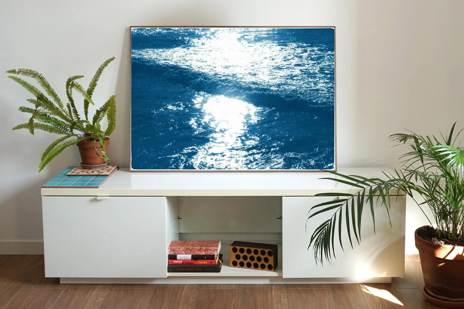 2020 Cyanotype "Pacific Sunset Waves" by Kind of Cyan - 9