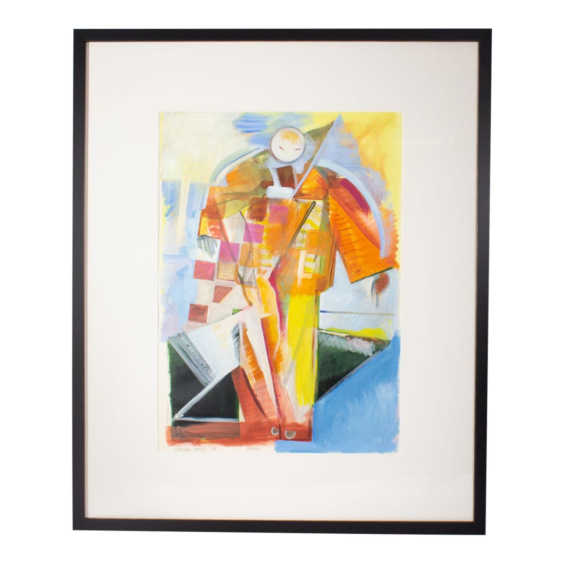 2000 "Turandot, Timur" Abstract Mixed Media Painting by Doris Vlasek-Hails (1 of 8)