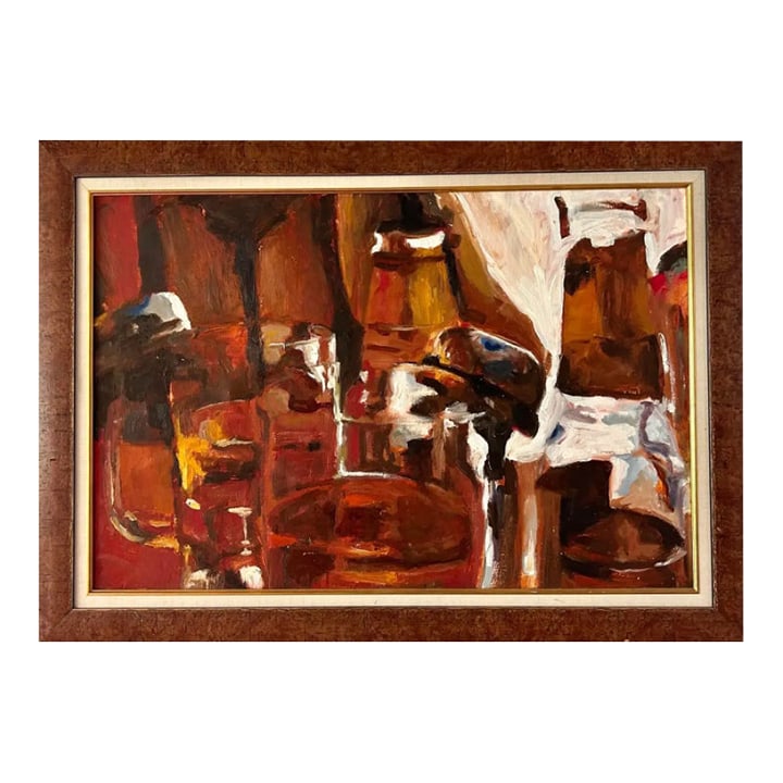 Mid 20th Century American School Abstract Painting, Framed (1 of 8)