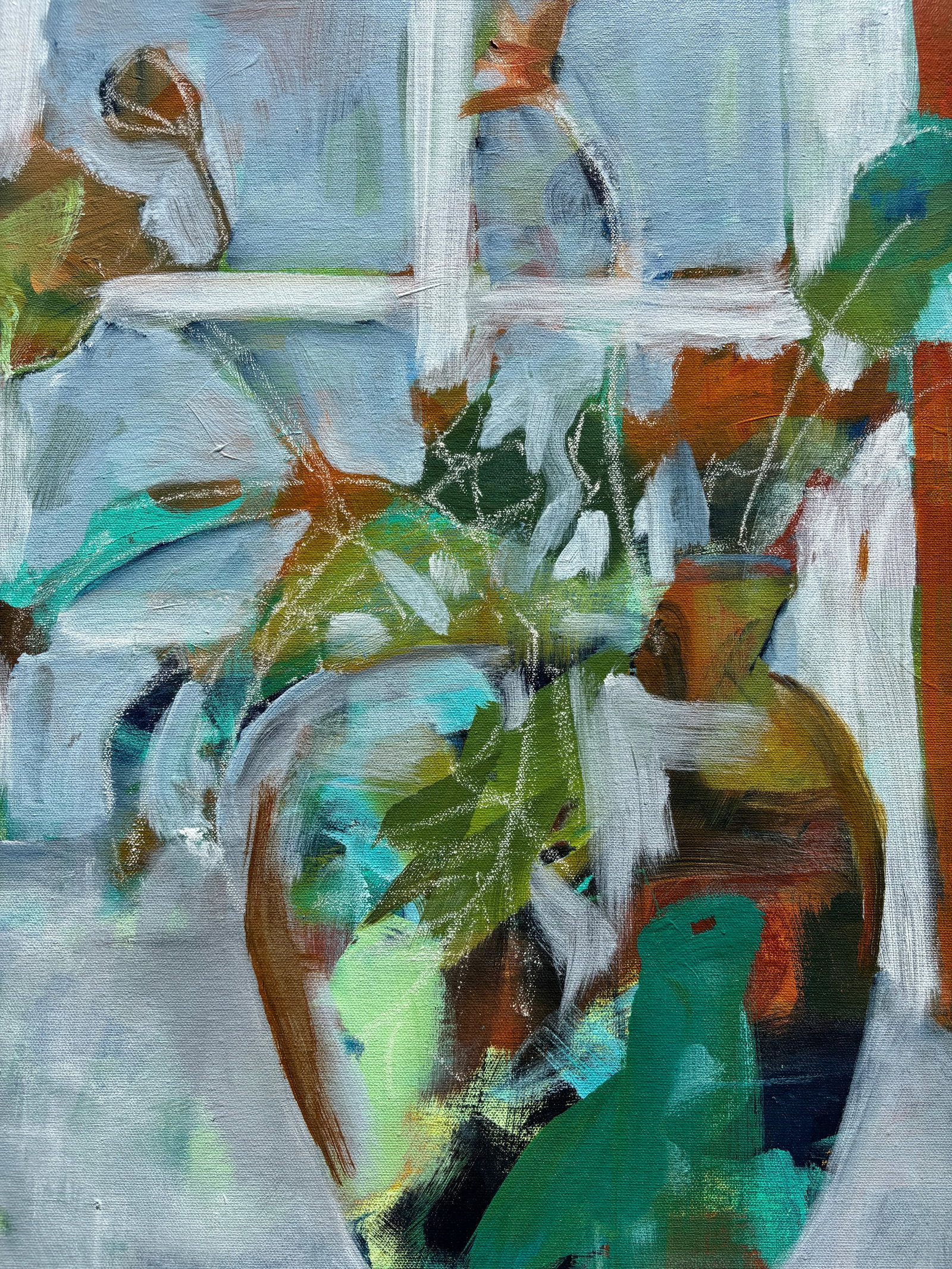 "Let It Be" Original, Acrylic, Contemporary Impressionist Floral Still Life by Linda McDonough - 10