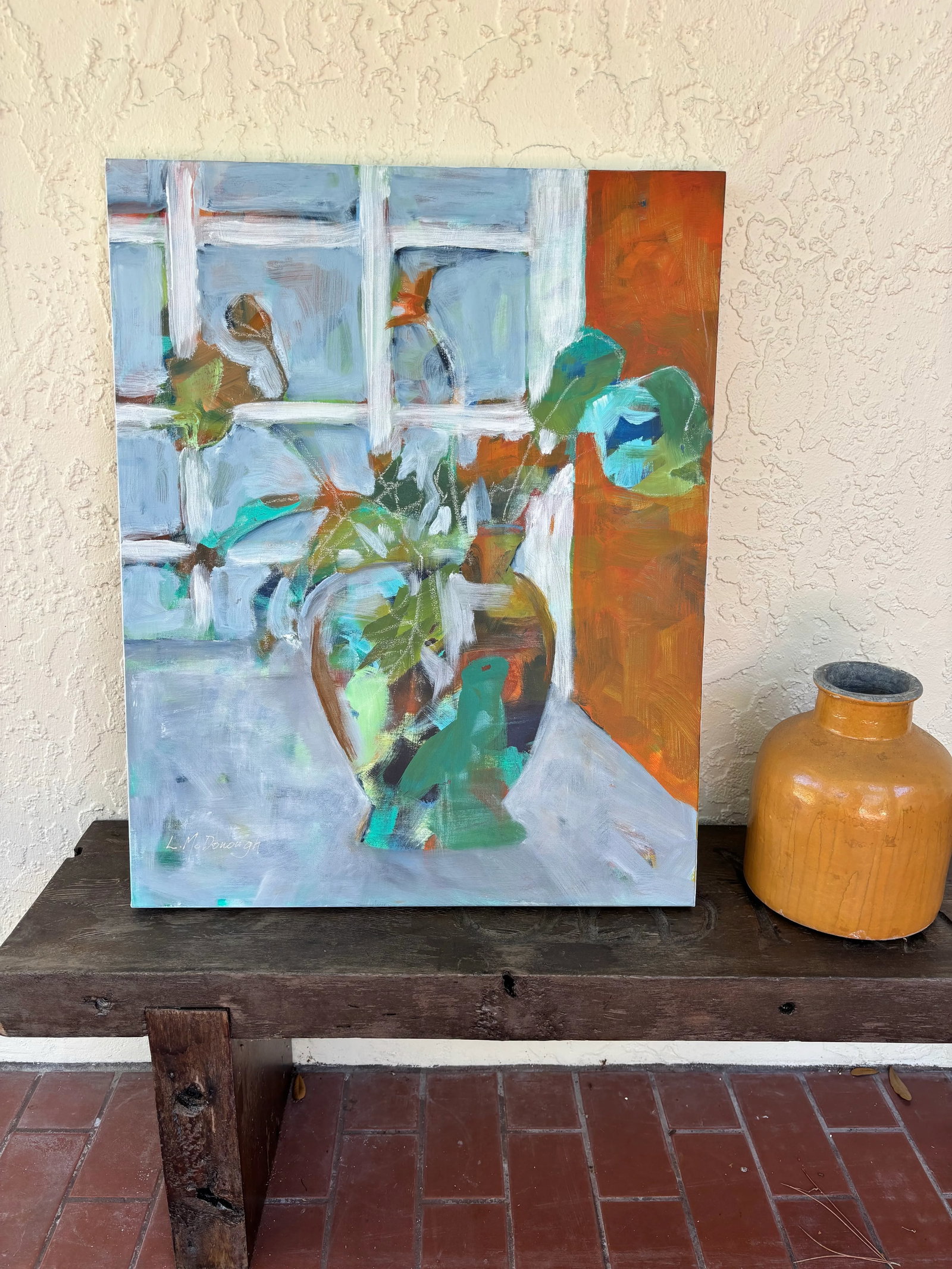 "Let It Be" Original, Acrylic, Contemporary Impressionist Floral Still Life by Linda McDonough - 2