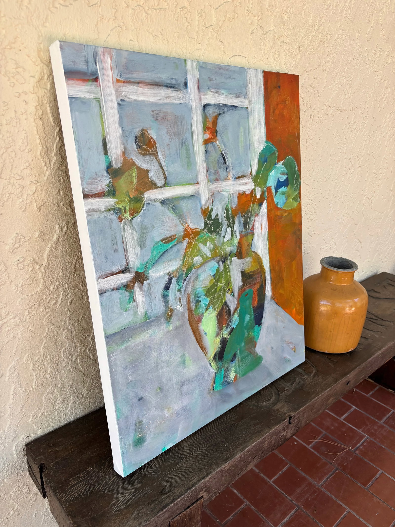 "Let It Be" Original, Acrylic, Contemporary Impressionist Floral Still Life by Linda McDonough - 3