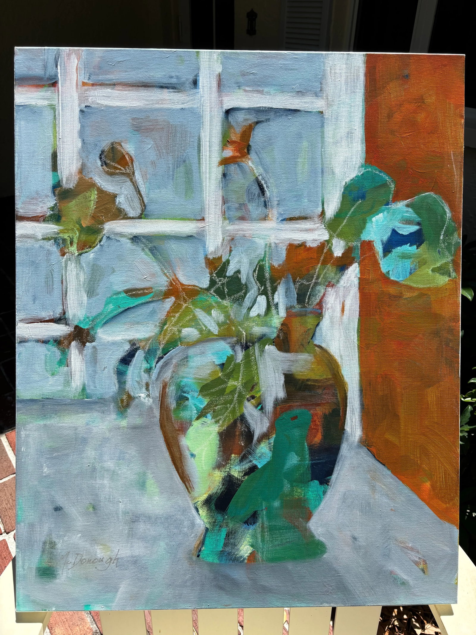 "Let It Be" Original, Acrylic, Contemporary Impressionist Floral Still Life by Linda McDonough - 4