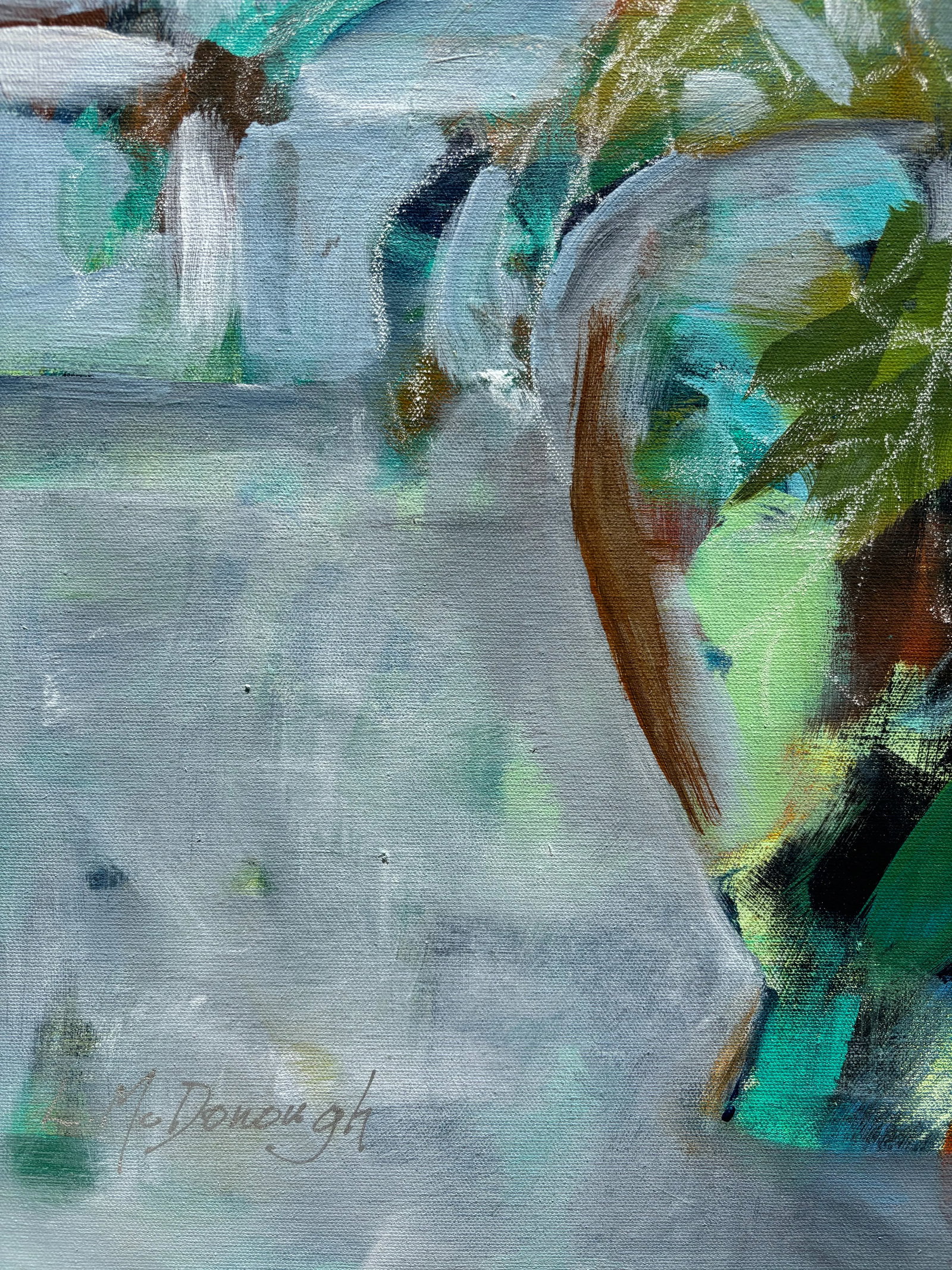 "Let It Be" Original, Acrylic, Contemporary Impressionist Floral Still Life by Linda McDonough - 5