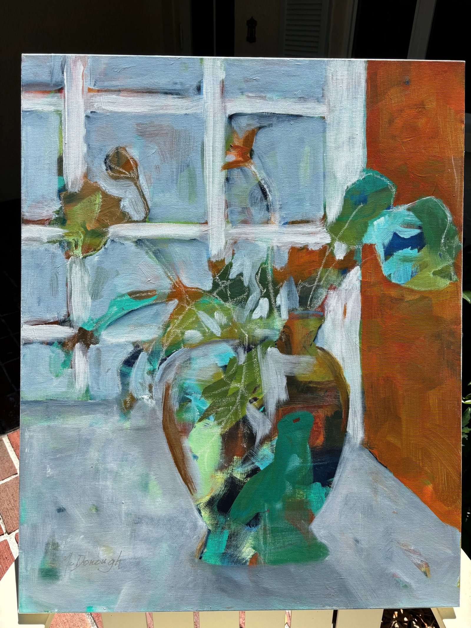"Let It Be" Original, Acrylic, Contemporary Impressionist Floral Still Life by Linda McDonough - 6