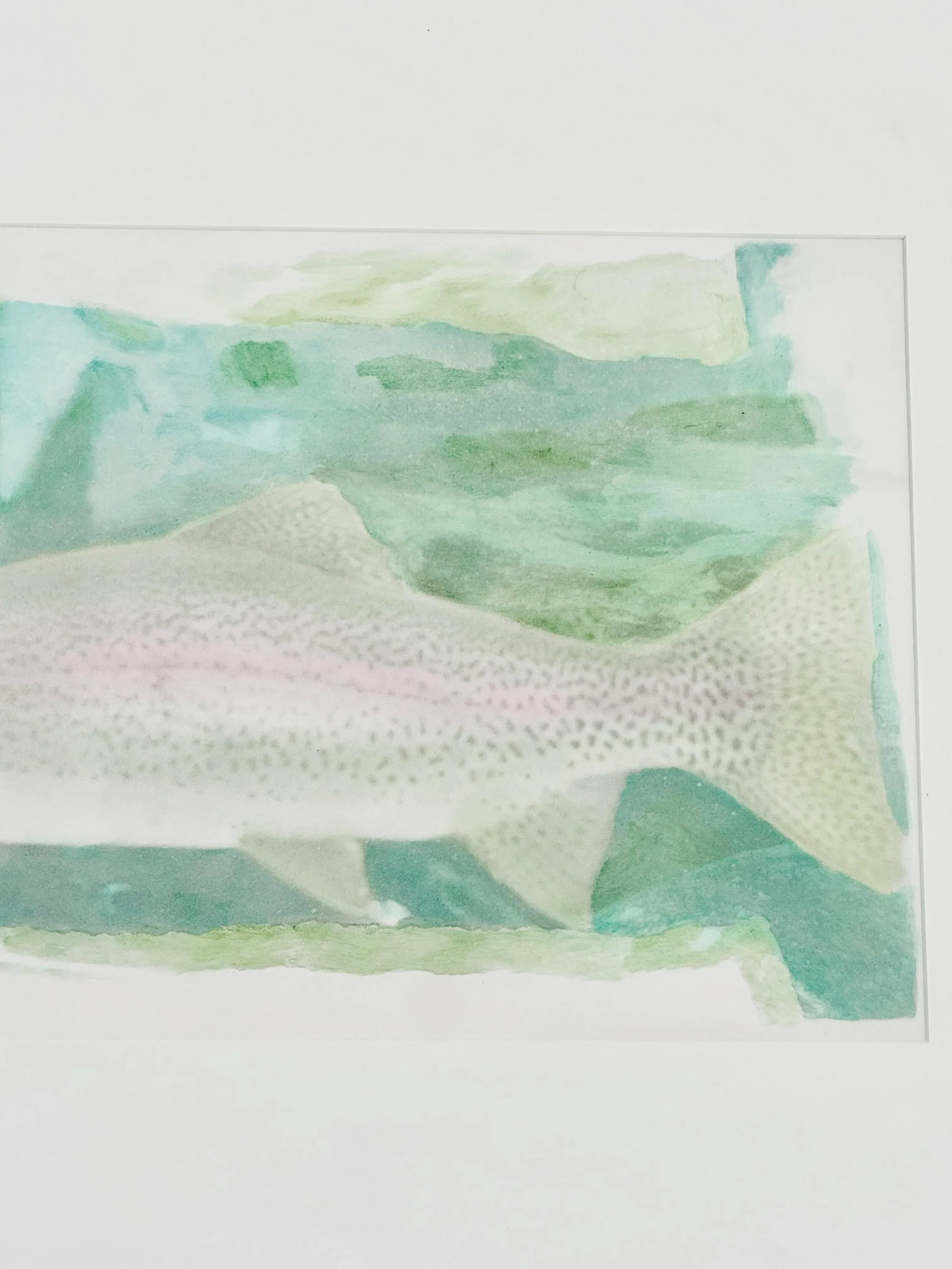 Camille Thom "Water Studies #5" - Framed Mixed Media Original Artwork of a Rainbow Trout - 3