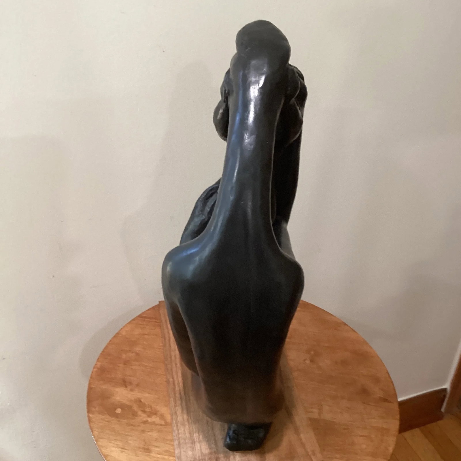 1970s Vintage Abstract Patinaed Sculpture " Mother and Child" by Manuel Carbonell for Austin Product - 7