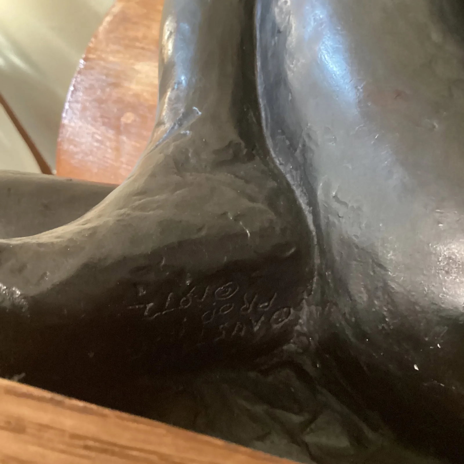 1970s Vintage Abstract Patinaed Sculpture " Mother and Child" by Manuel Carbonell for Austin Product - 8