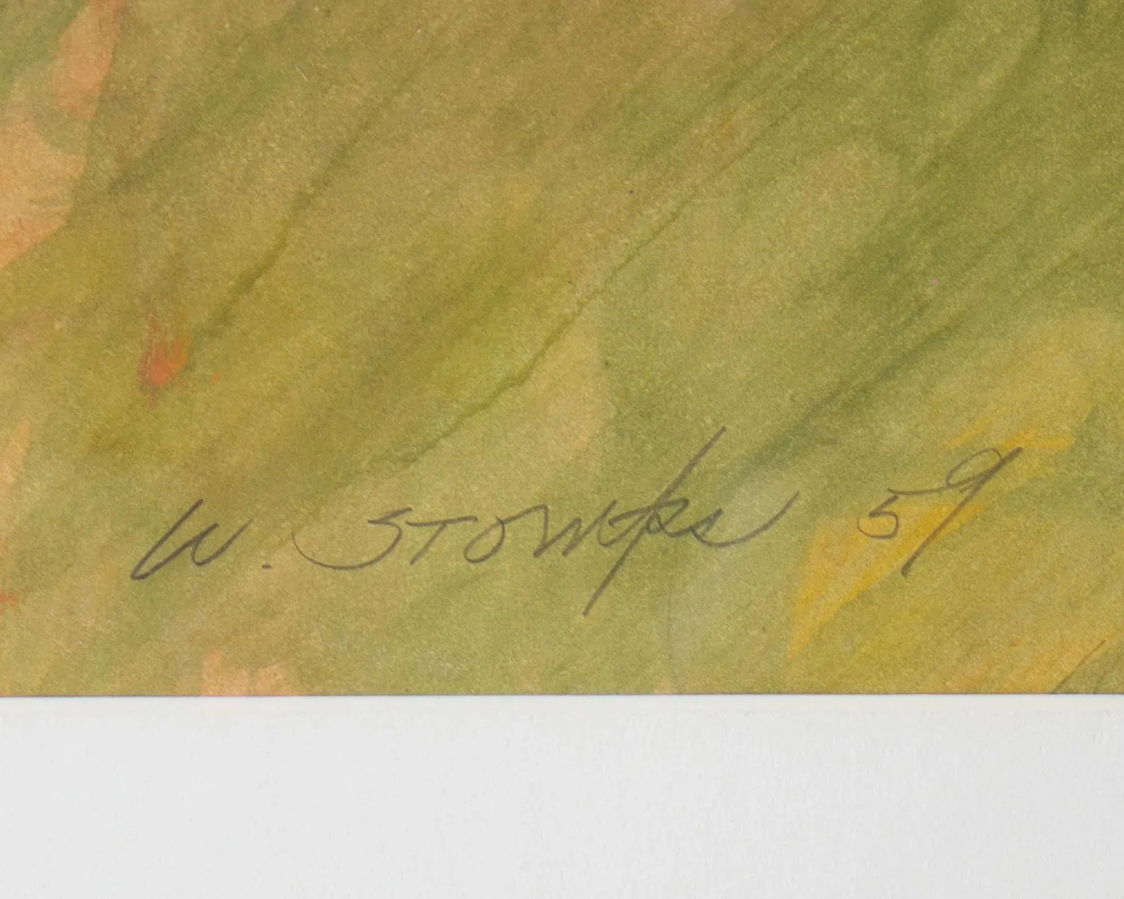 1959 Abstract Mixed Media Painting by Walter Stomps - 5