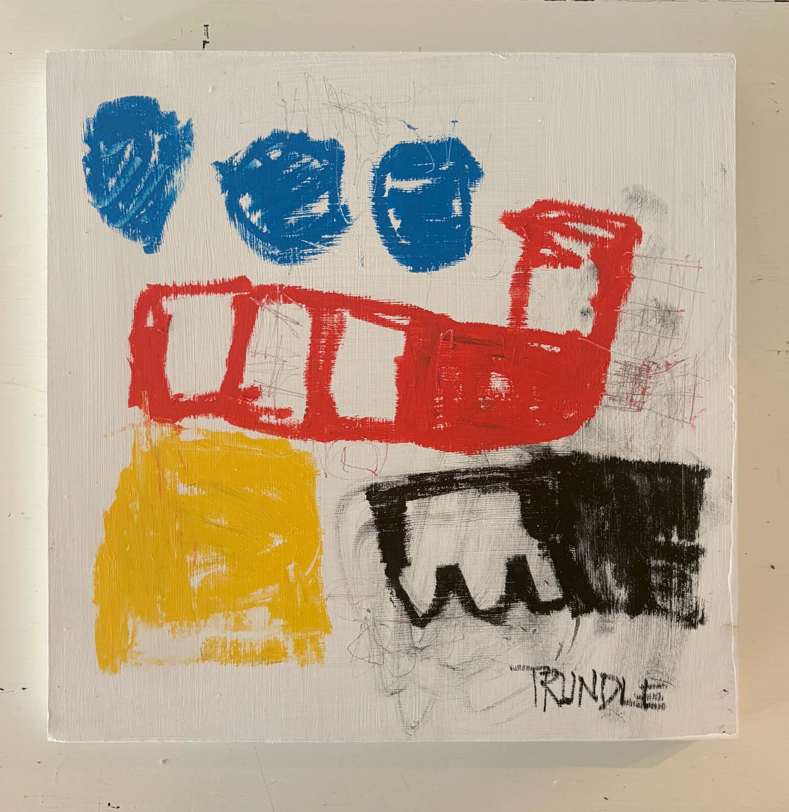 Sarah Trundle, Contemporary Abstract Painting, "Opposites Attract" - 6