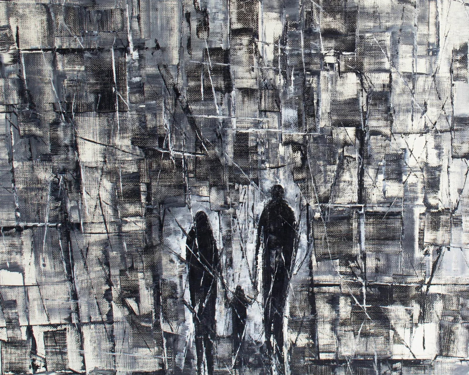 Mid-Century Oil on Canvas Abstract Painting by S. Tokuyoshi - 7