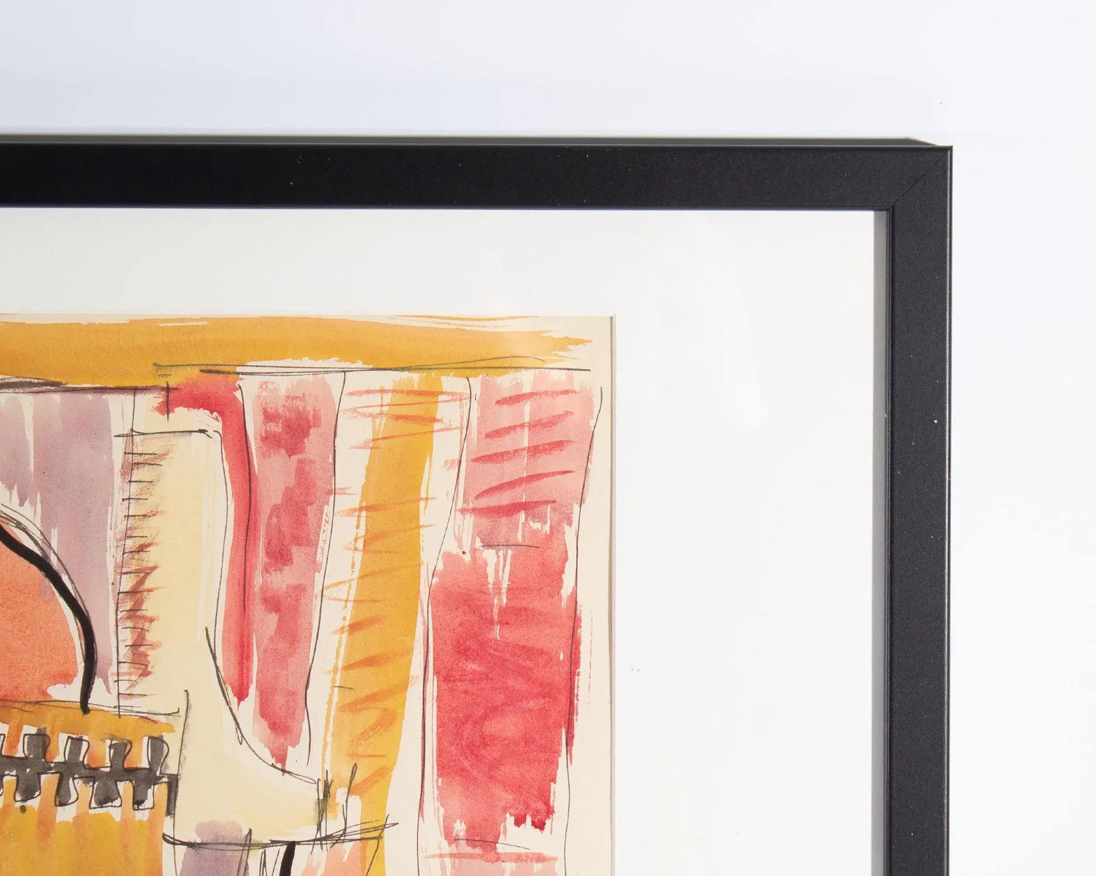 1960s Abstract Watercolor Painting by Harry Hilson - 4